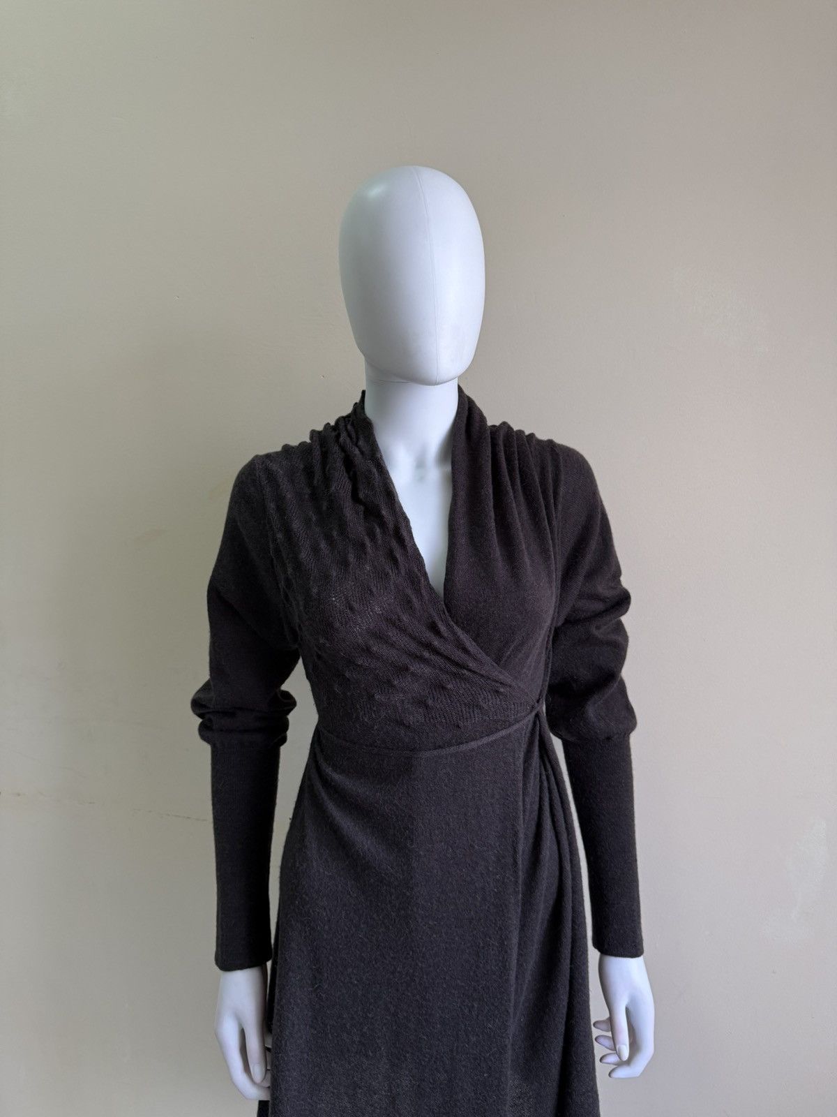 Sarah Pacini Sarah Pacini Baby Alpaca Wool Grey Cardigan One Size Size ONE SIZE - 4 Thumbnail