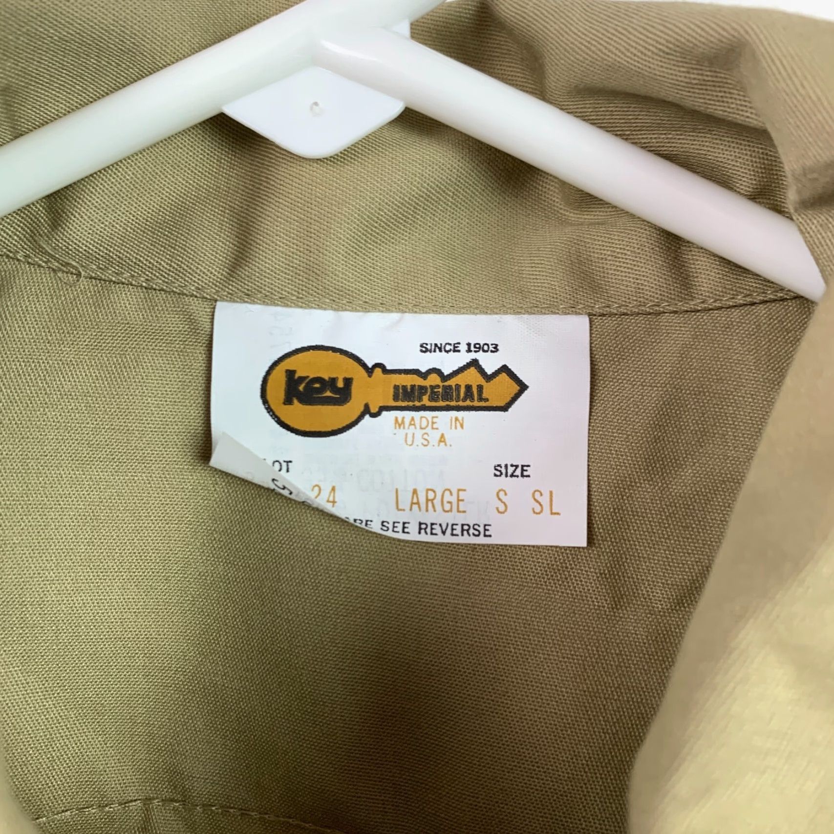 Vintage VINTAGE Key Imperial Shirt Large Brown 70s Short Sleeve Deadstock Made In USA Size US L / EU 52-54 / 3 - 2 Thumbnail