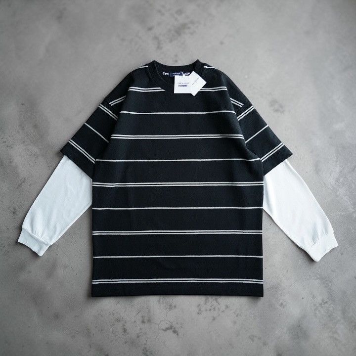 Comme des Garcons Homme NWT 26SS COMME des GARCONS HOMME Layered Border T-Shirt S Size US S / EU 44-46 / 1 - 1 Thumbnail