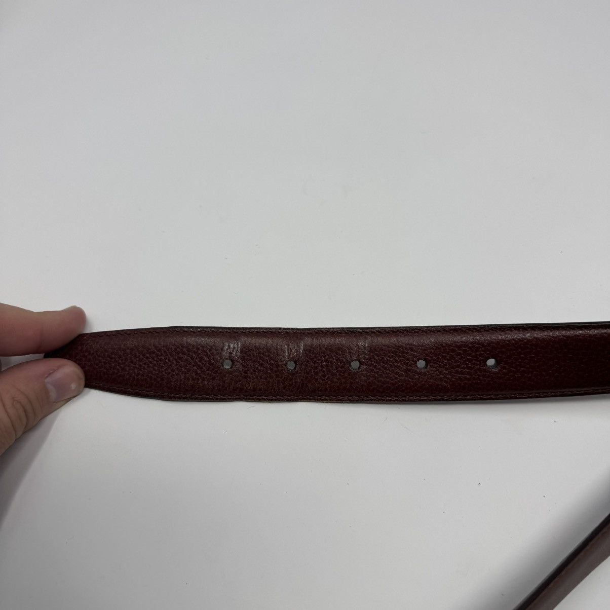 Coach Coach 5952 Sienna Brown Leather Brass Buckle Belt Men's 40 Size 40 - 8 Thumbnail