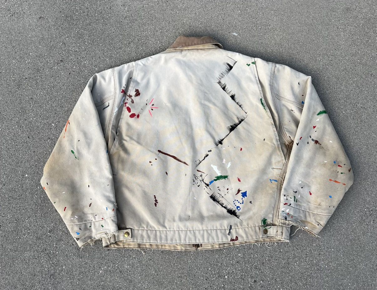 Carhartt Custom Vintage Carhartt Detroit Jacket Thrashed Distressed Size US XL / EU 56 / 4 - 2 Thumbnail