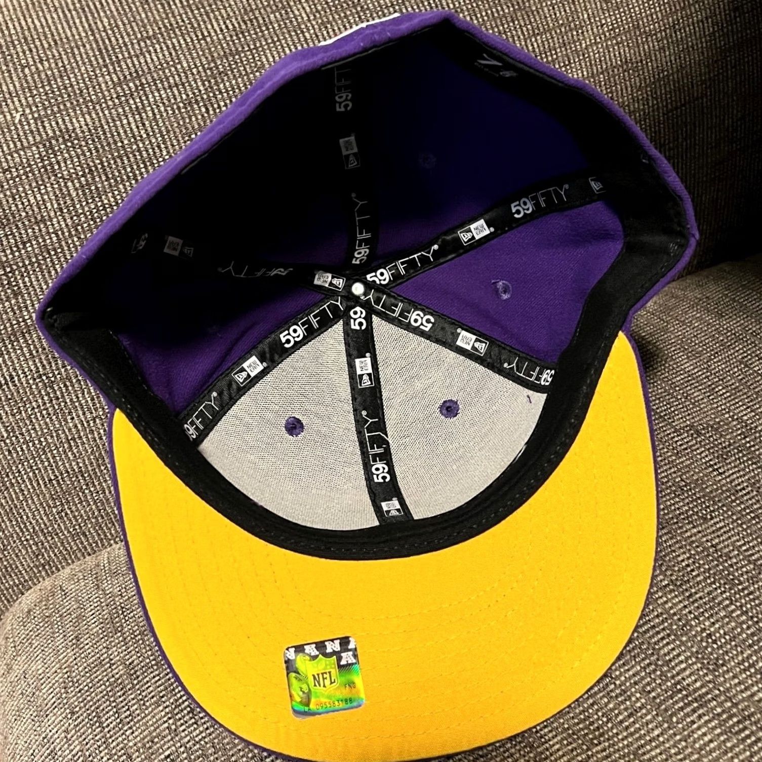 New Era New Era Minnesota Vikings Hat Mens 7 5/8 Purple NFL On-Field 59FIFTY Fitted Cap Size ONE SIZE - 5 Thumbnail