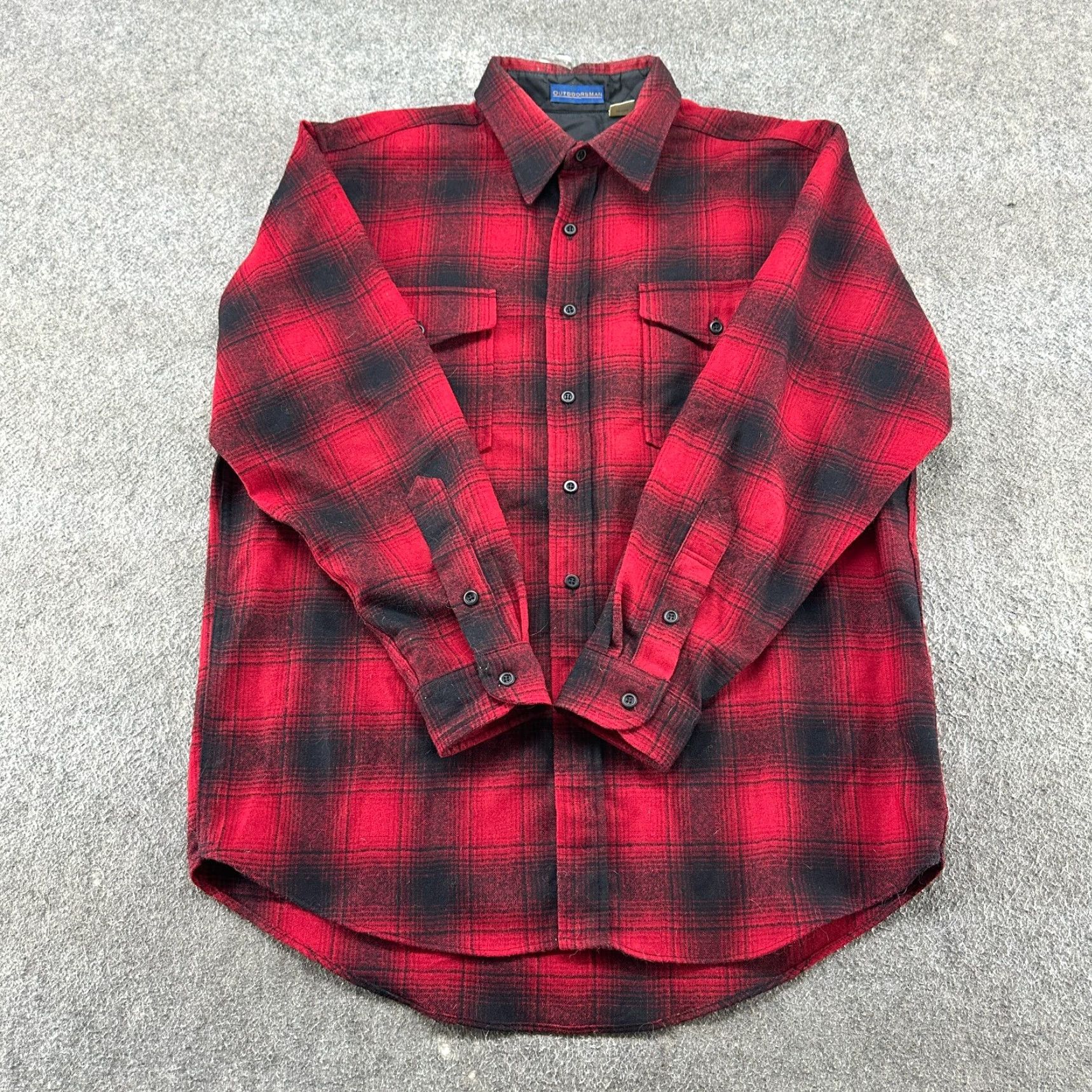 Pendleton Pendleton Shirt Mens L Red Black Button Up Long Sleeve Plaid Wool Cotton 90s Vintage Shadow Board Shirt Mens L Size US L / EU 52-54 / 3 - 2 Thumbnail