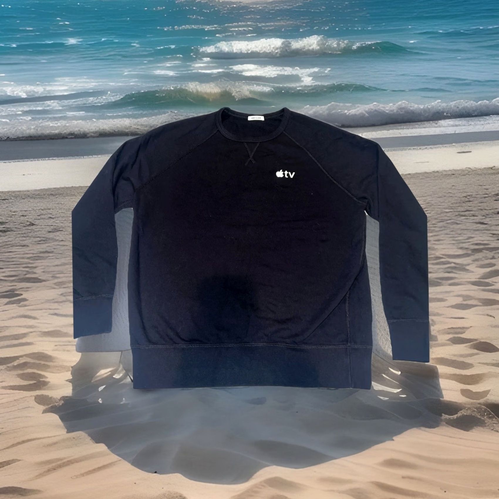 Apple VINTAGE Hiro Clark Sweatshirt Apple TV Logo Pullover Adult Large Black Crew Neck Hooded Pocket Logo All Seasons Womens/Mens Size US L / EU 52-54 / 3 - 2 Thumbnail