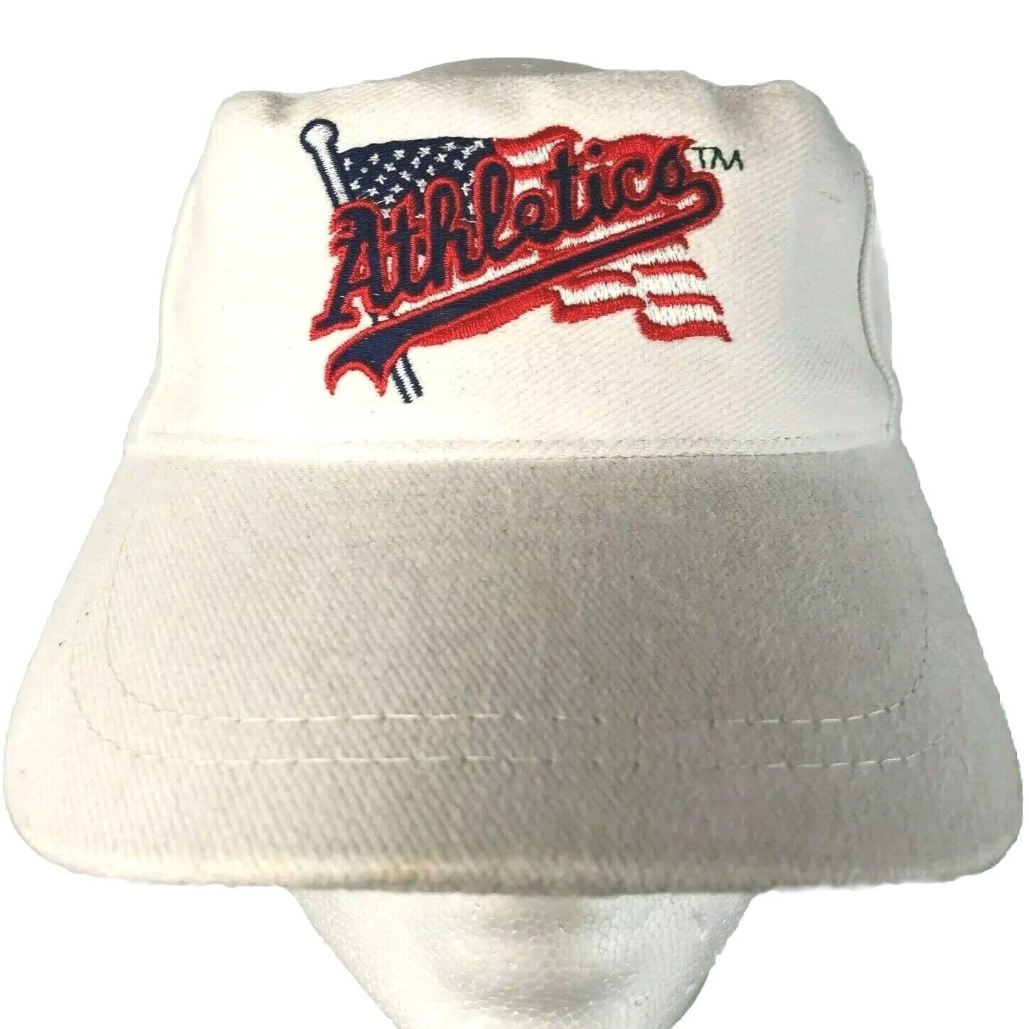 Other Oakland A's Athletics White Visor Cap SGA July 4th USA + In- Size 46 - 2 Thumbnail