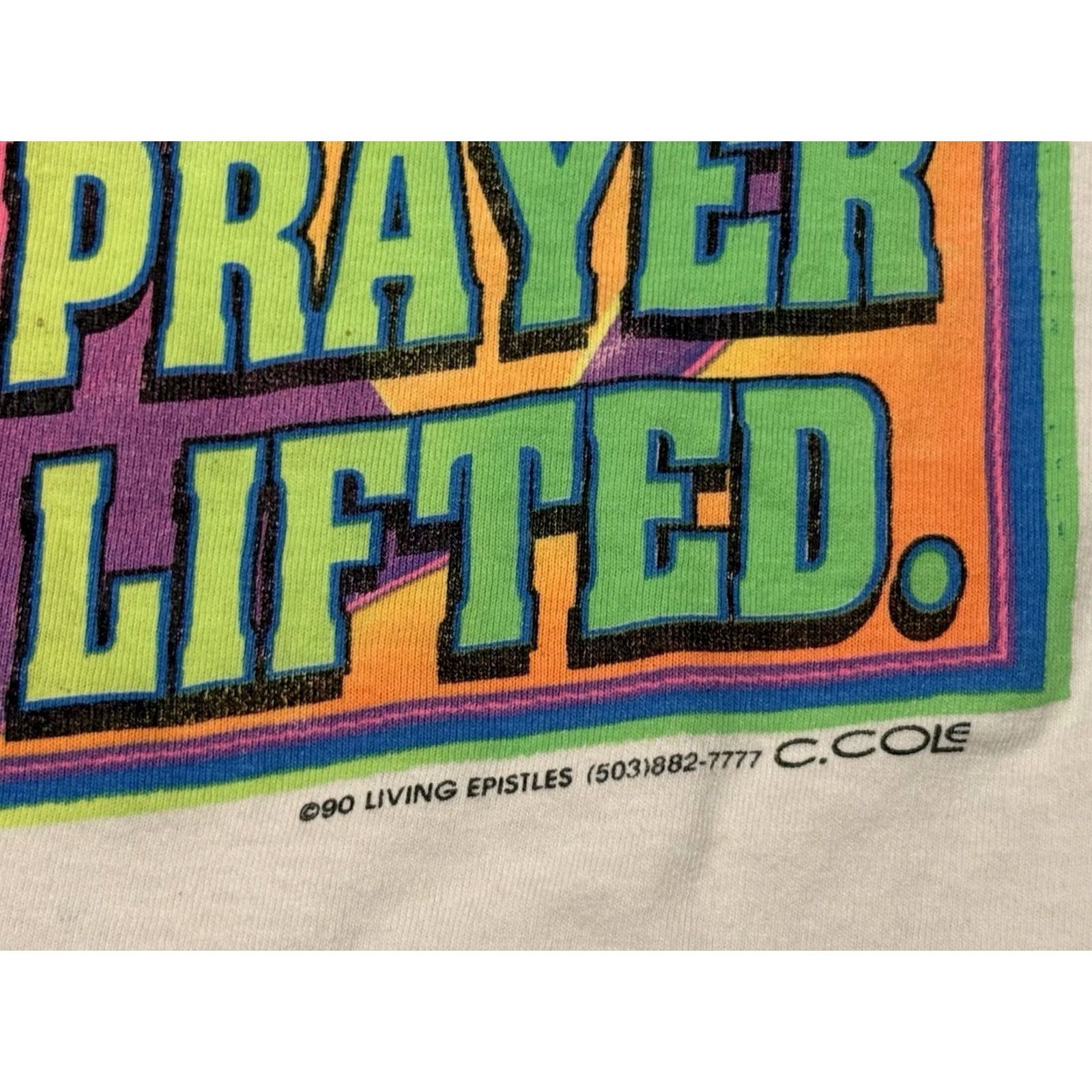 Vintage VINTAGE Living Epistles Shirt XL White 90s Jesus God College School Religion Crew Neck Short Sleeve T-Shirt Men Size US XL / EU 56 / 4 - 5 Thumbnail