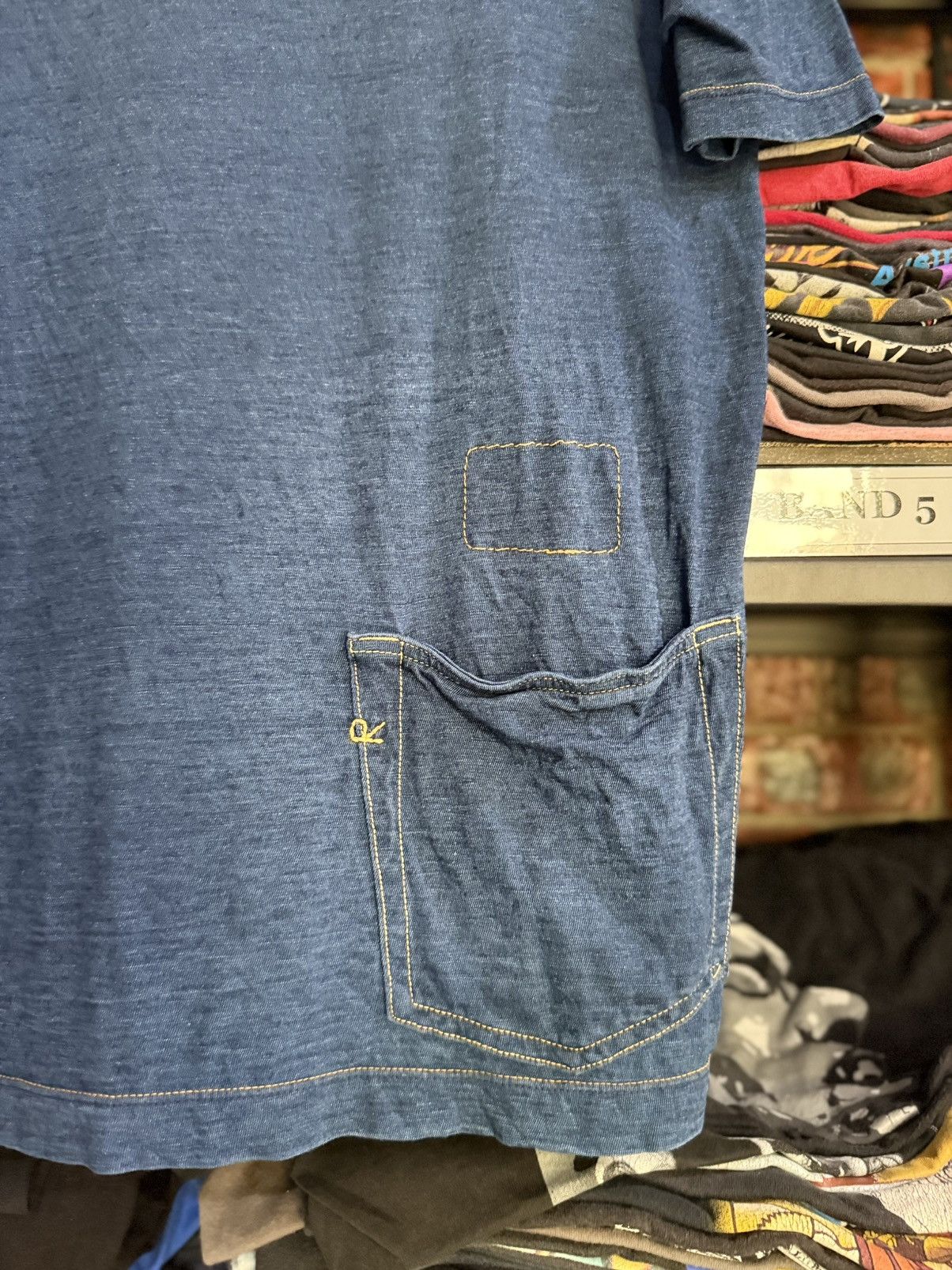 45rpm × Vintage Vintage 45rpm Pocket blank Blue Indigo Colour Japan Tee Size US M / EU 48-50 / 2 - 6 Thumbnail
