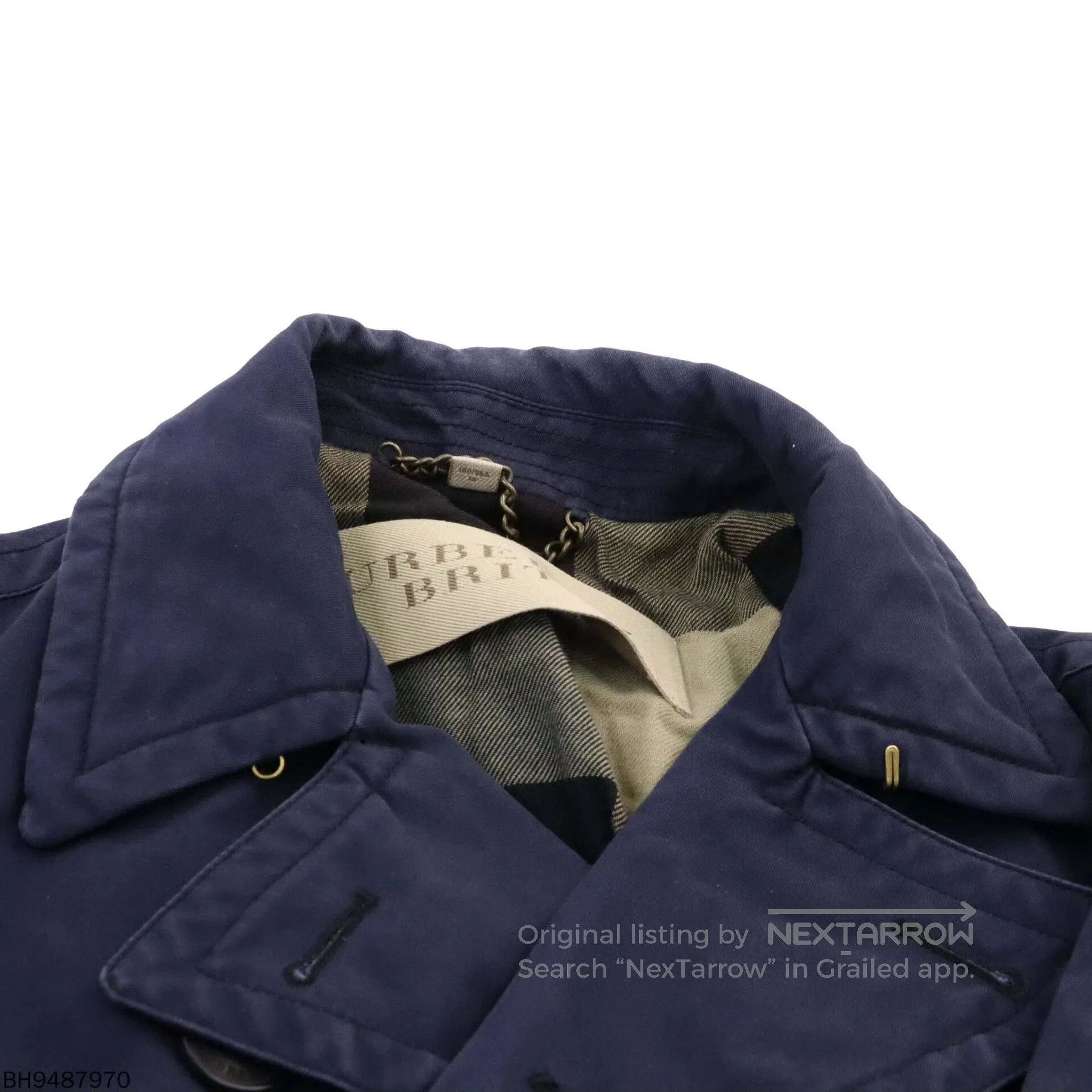 Burberry Burberry Double-Breasted Design Jacket in Blue. Size US M / EU 48-50 / 2 - 4 Thumbnail