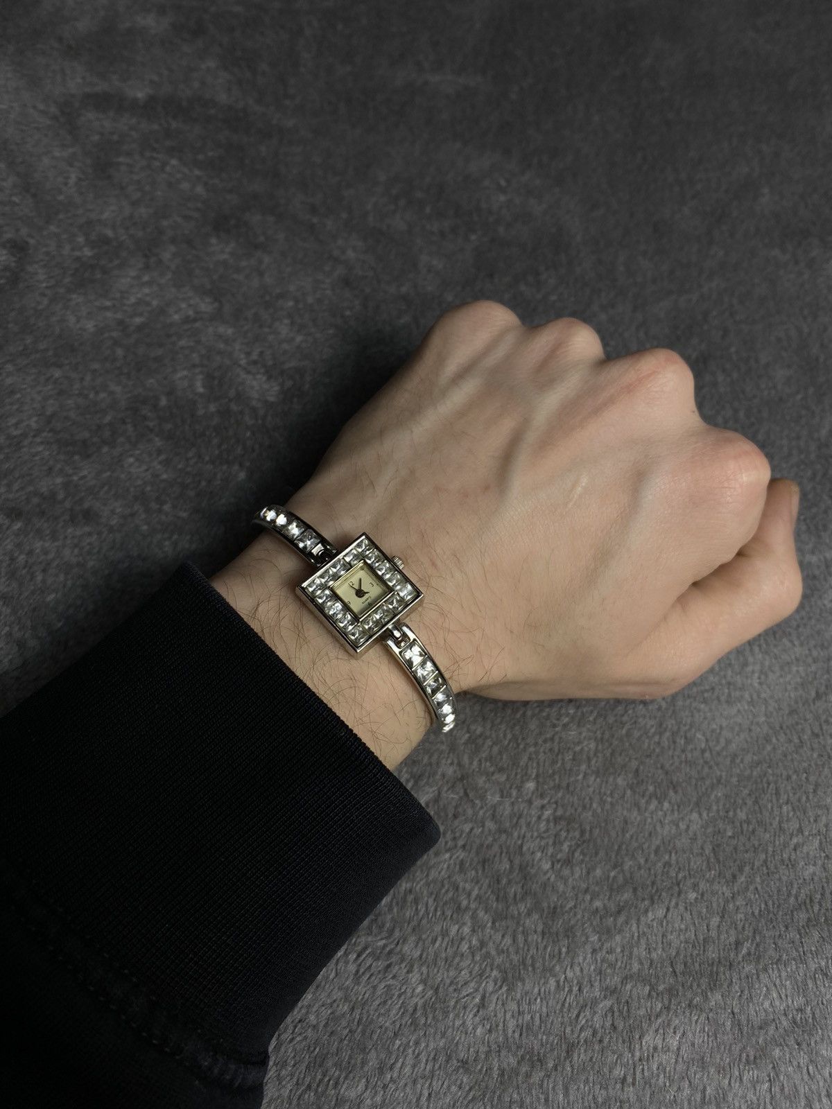 Japanese Brand × Jewelry × Vintage Futuristic Vintage Square Crystal Quartz Watch Work 100% Size ONE SIZE - 1 Thumbnail