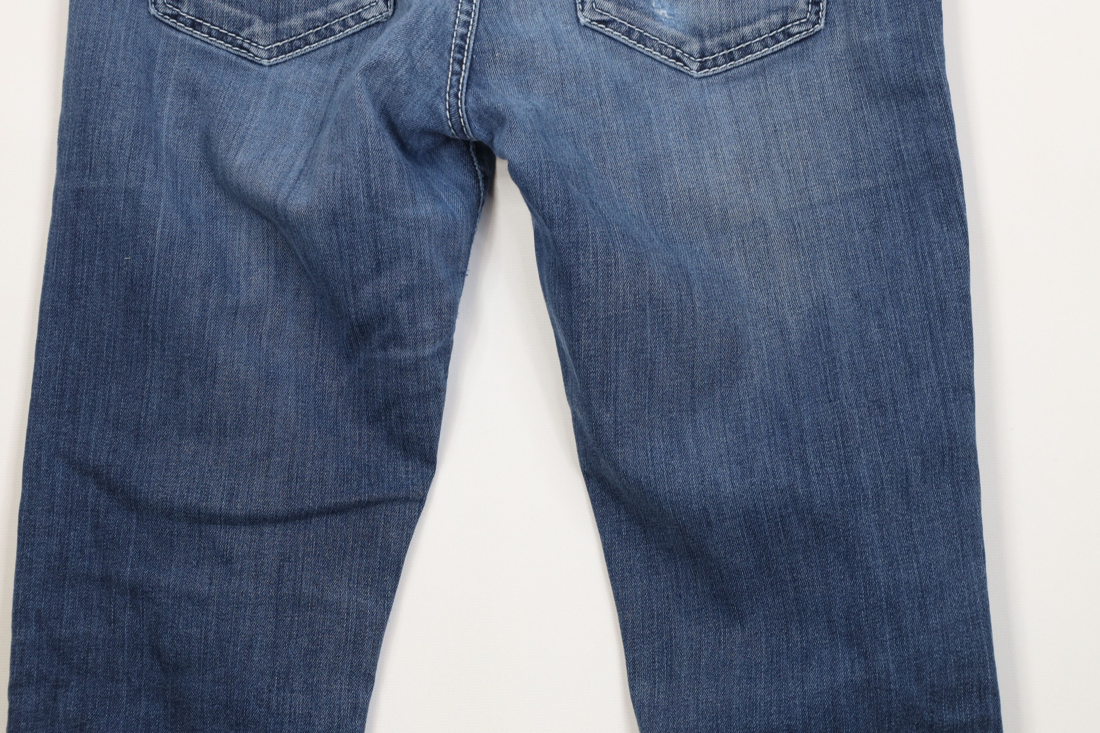 Vintage Buckle BKE Distressed Thick Stitch Stella Flared Denim Jeans Size 26" / US 2 / IT 38 - 12 Thumbnail