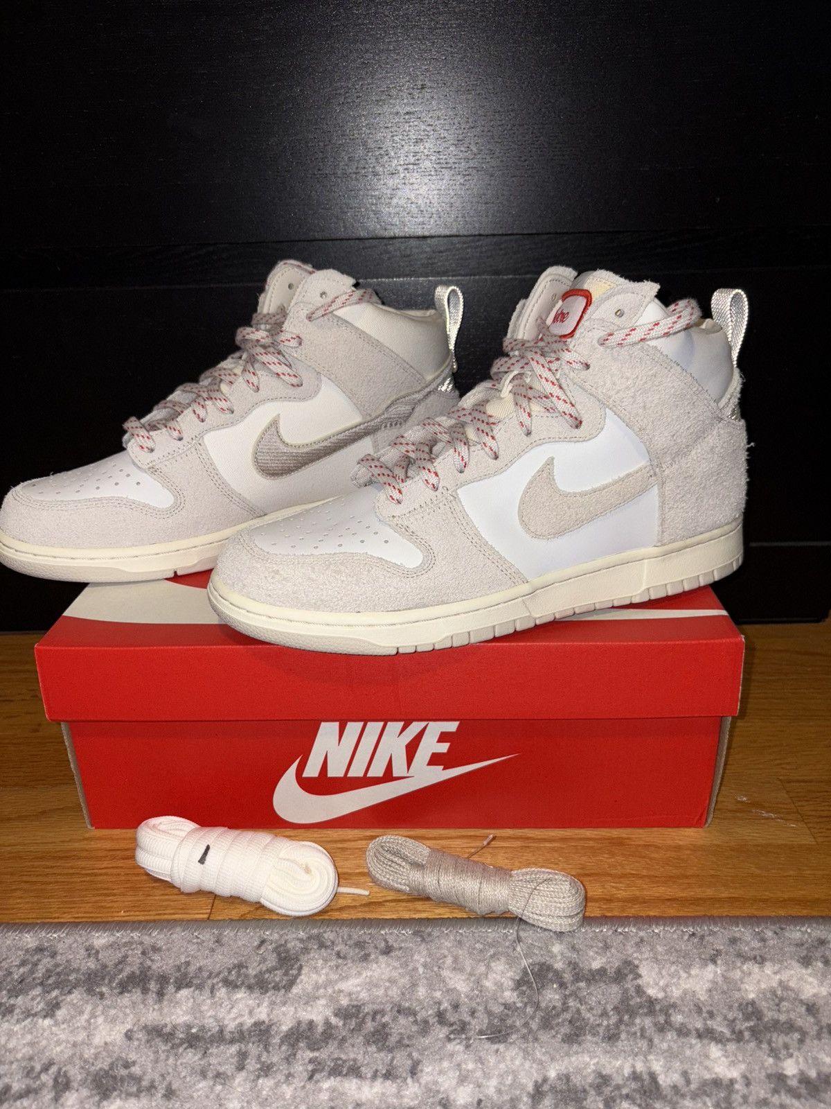 nike notre dunk high light orewood brown cw3092-100 size 11