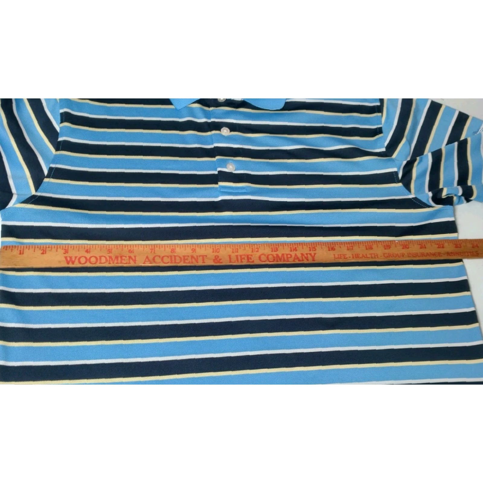 Footjoy FootJoy Polo Shirt Men L Striped Blue Polyester Blend Embroidered Quicksilver Golf Club Vintage PA Country Club Golf Size US L / EU 52-54 / 3 - 4 Thumbnail