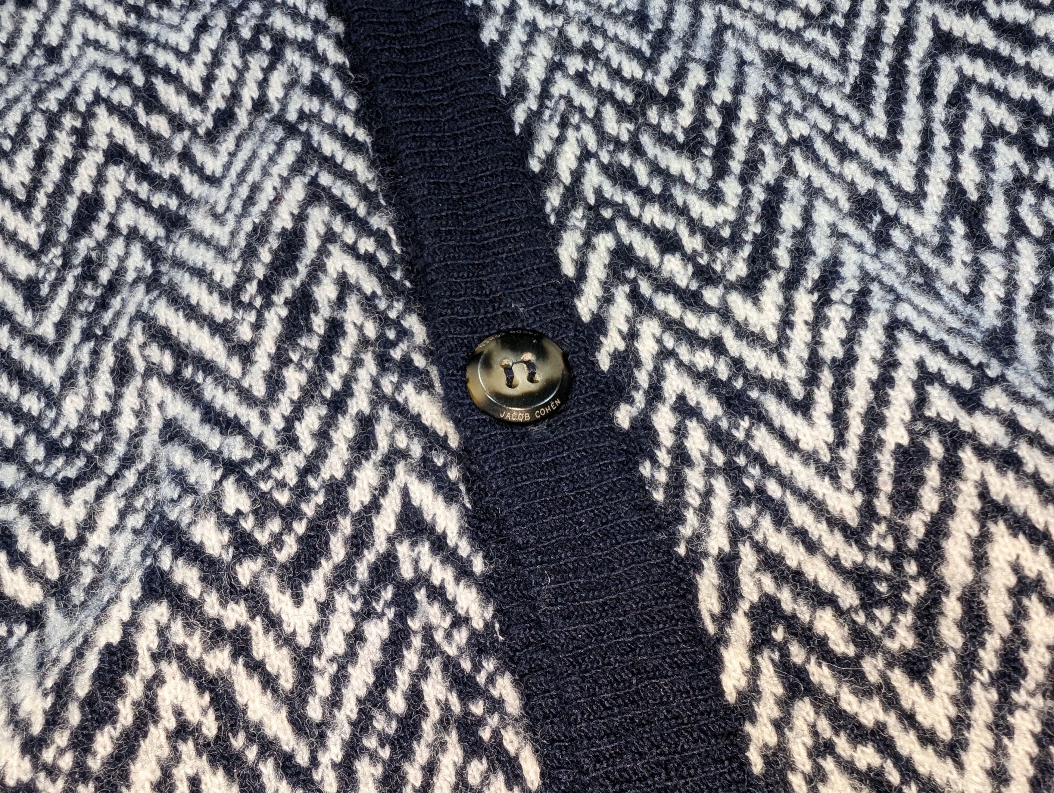 Jacob Cohen Jacob Cohen Blue Wool V-Neck Cardigan Size L Size US L / EU 52-54 / 3 - 6 Thumbnail