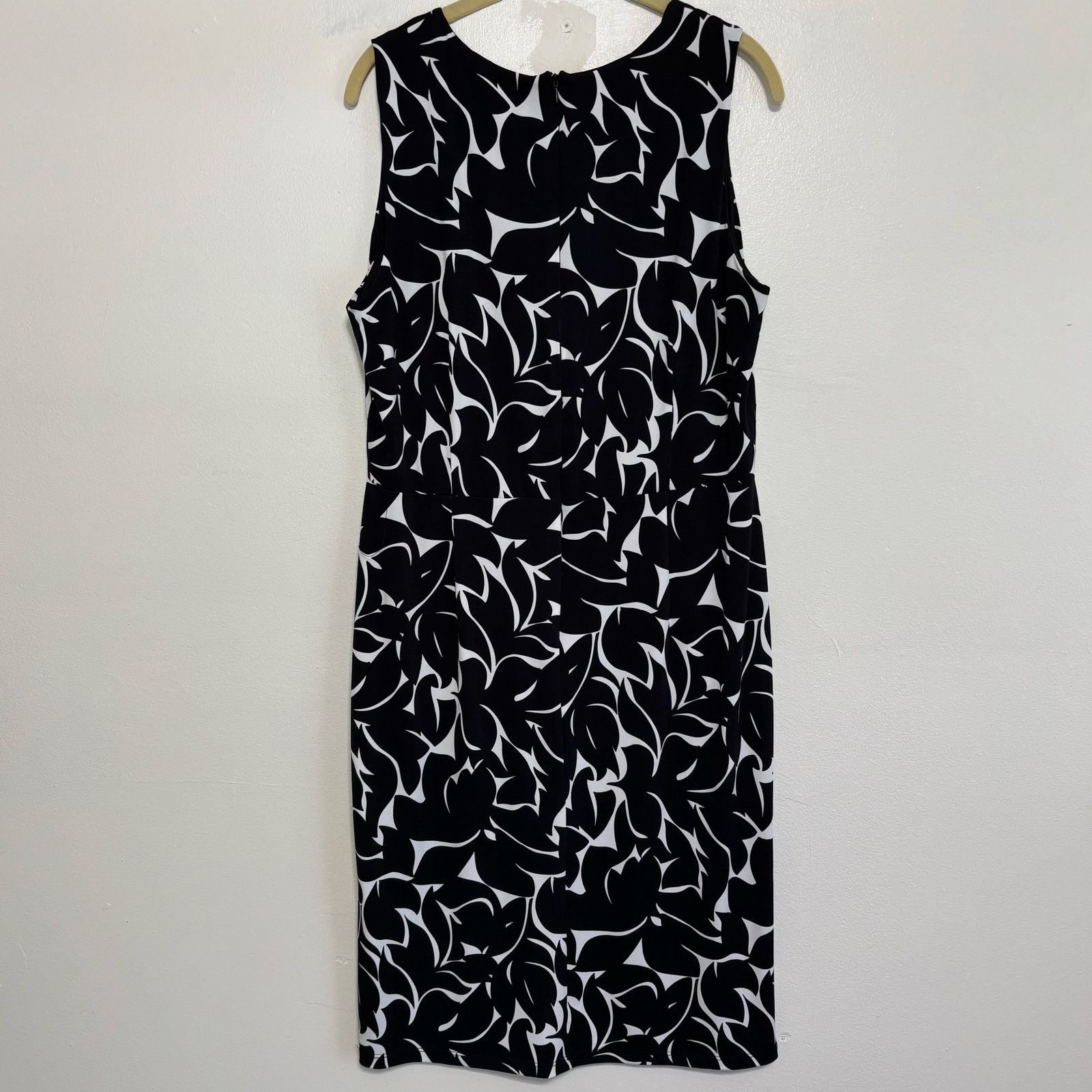 Other MSK Black White Abstract Print Sleeveless Sheath Dress 14 Size XL / US 12-14 / IT 48-50 - 2 Thumbnail