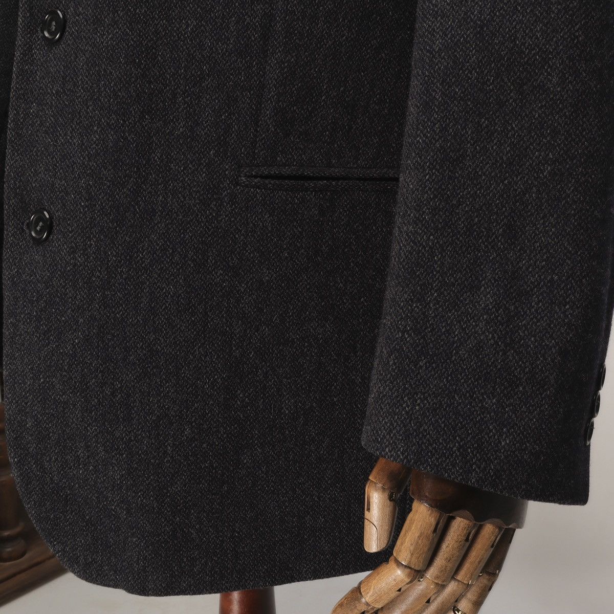 Hugo Boss Vintage Blazer Jacket Hugo Boss Lambs Wool Dark Gray Size 46R - 4 Thumbnail