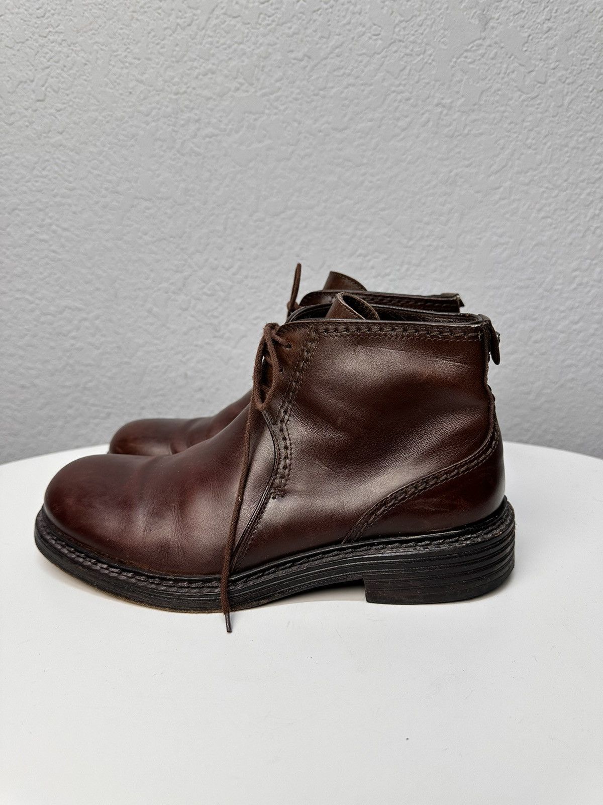 Versace RARE RRL LEATHER BOOTS WESTERN AS 98 JAPAN GUIDI HANDMADE Size US 6 / EU 39 - 5 Thumbnail