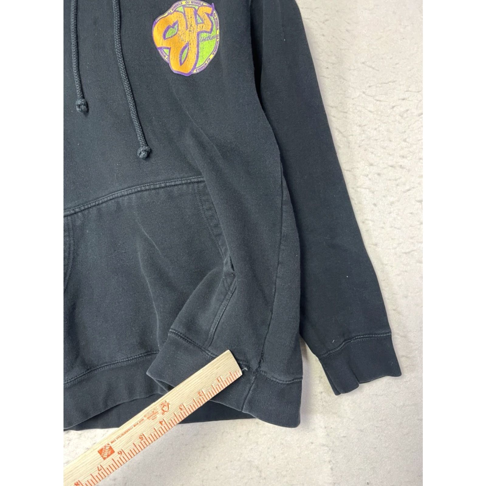 Vintage NHS Hoodie Skateboard Pullover Hooded Men Size S Black Knit Cotton Polyester Distressed Vtg OJ Wheels Faded Not Vintage Size US S / EU 44-46 / 1 - 7 Thumbnail