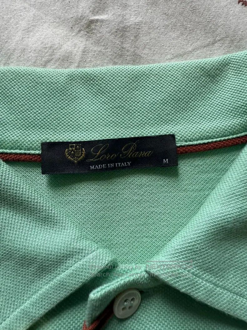 Loro Piana Loro Piana Light Green Short Sleeve Polo Shirt Size US M / EU 48-50 / 2 - 3 Thumbnail
