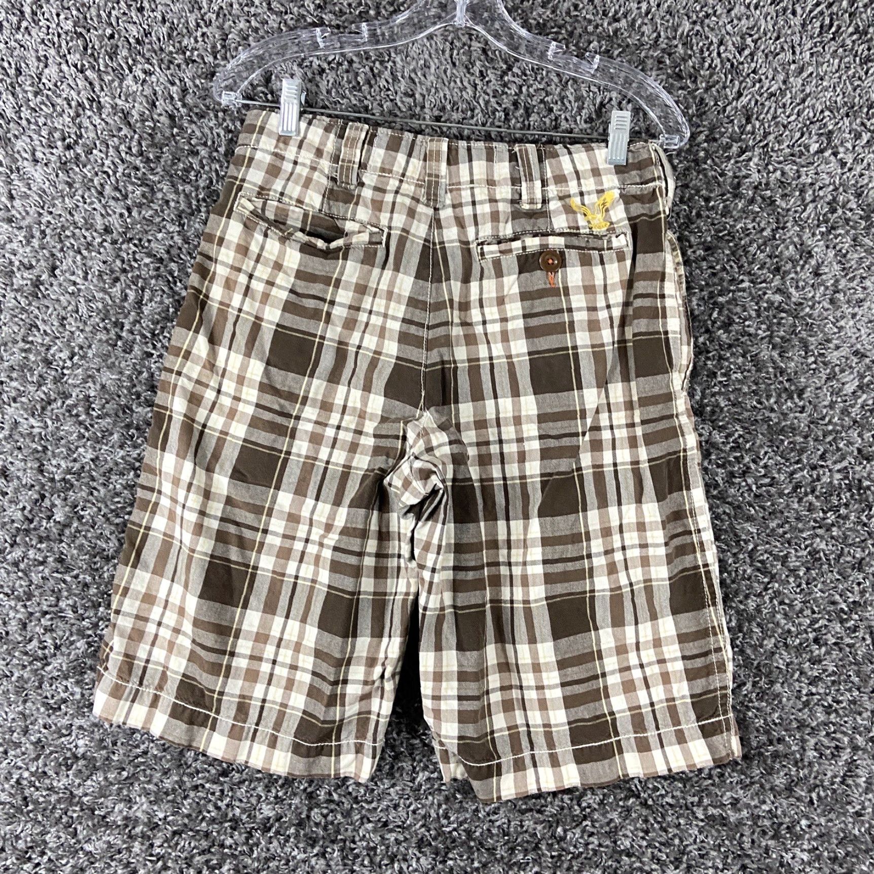 American Eagle Outfitters American Eagle Bermuda Shorts Men’s 28 Brown Plaid Longer Length Casual Moyen Size US 28 / EU 44 - 7 Thumbnail