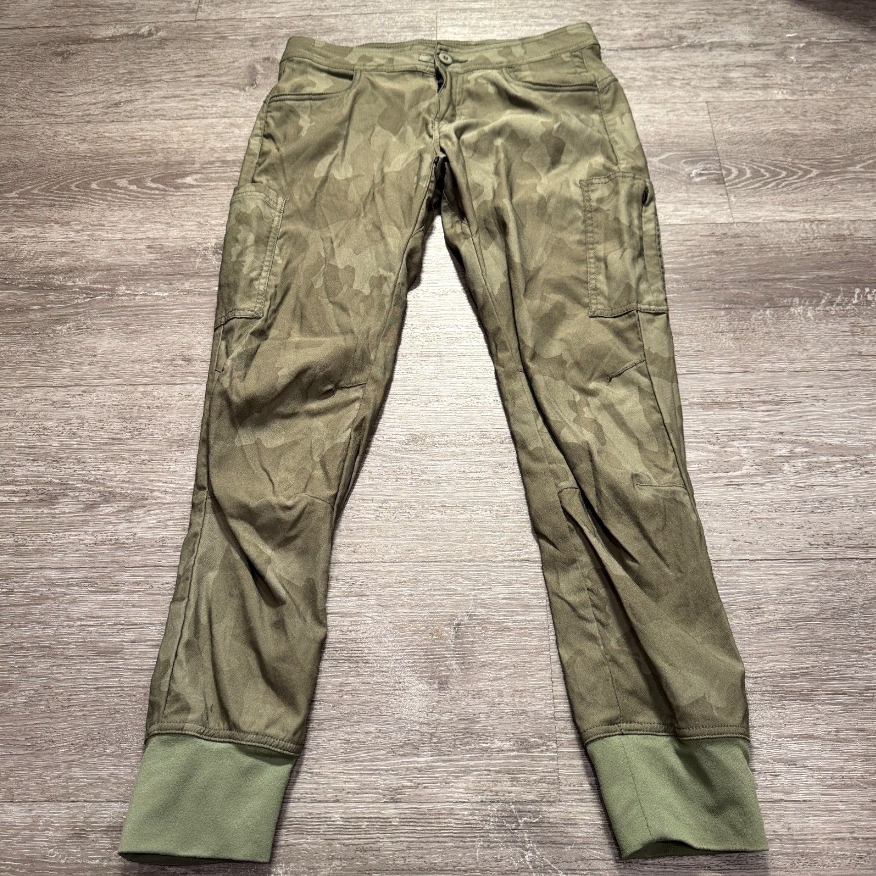 Prana prAna Halle Pants Womens Jogger Adult Regular Slim Tapered Green Camouflage Nylon Cargo 28x27 Pants Womens Size 27" / US 4 / IT 40 - 2 Thumbnail