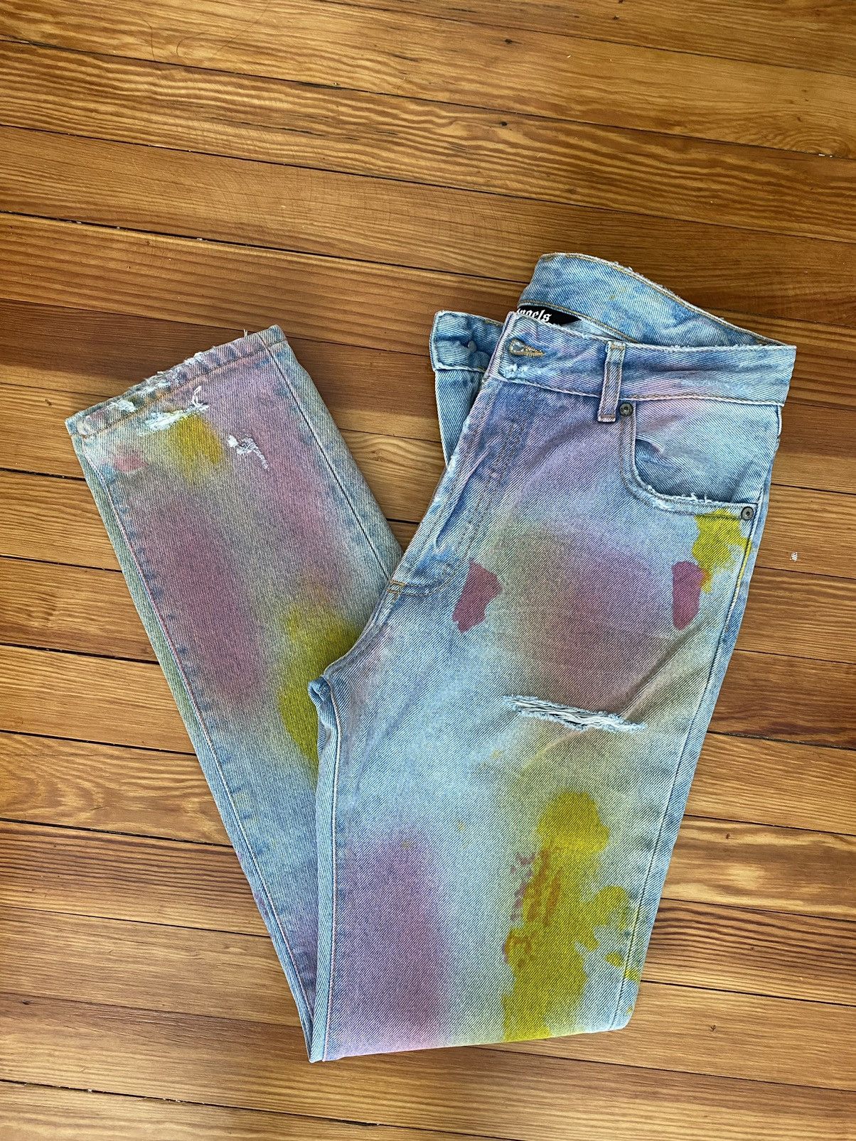 Palm Angels Tie Dye Relaxed Fit Denim Size US 30 / EU 46 - 8 Thumbnail