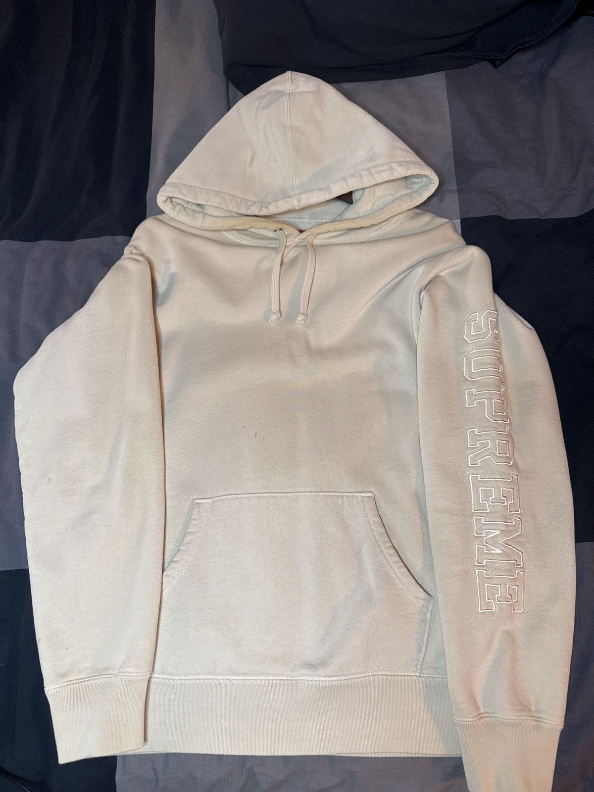 Supreme Supreme Overdyed Hooded Sweatshirt Natural Small (beige  