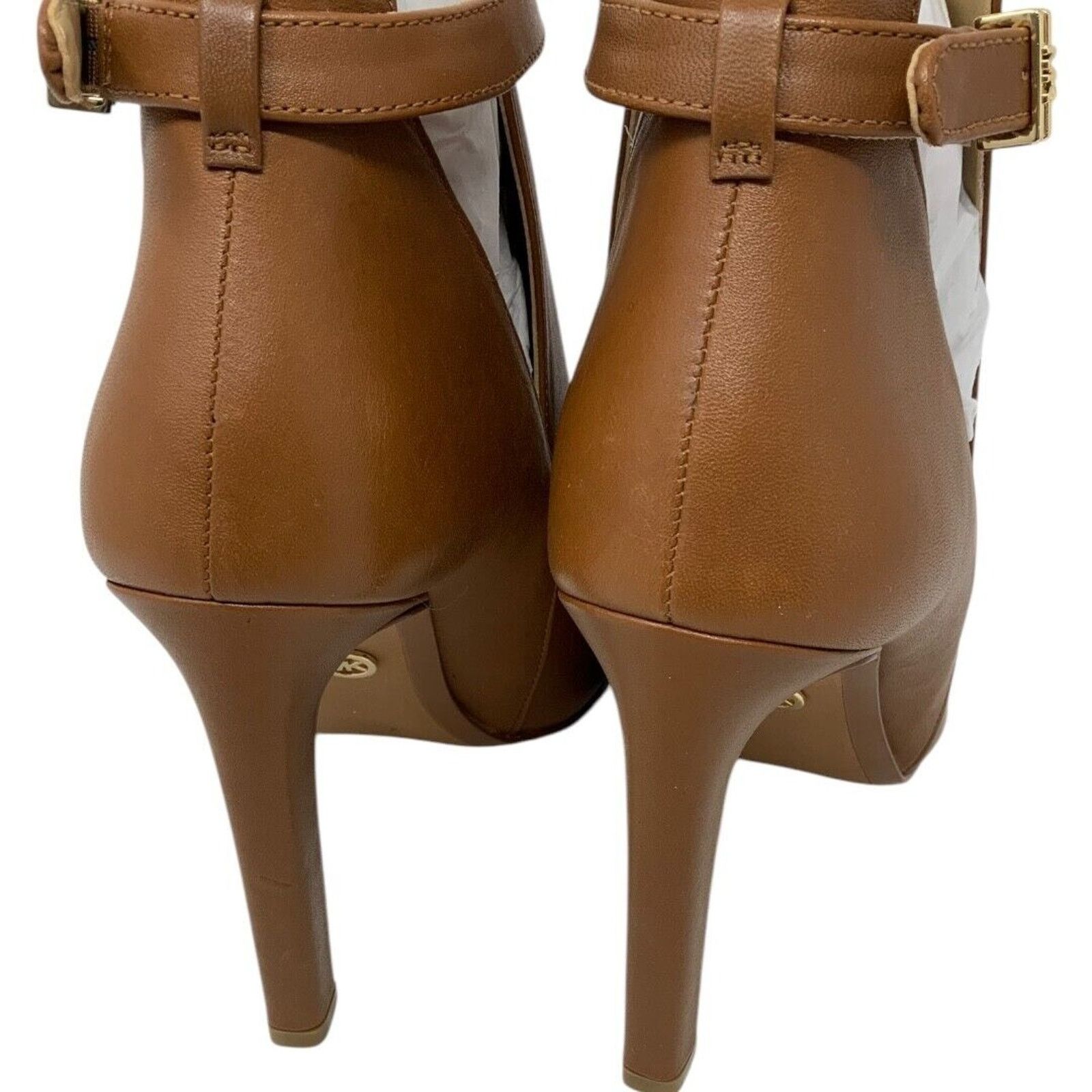 Michael Kors Michael Kors Lawson Open Toe Leather Bootie Tan 9 NWT $175 Size US 9 / IT 39 - 8 Thumbnail