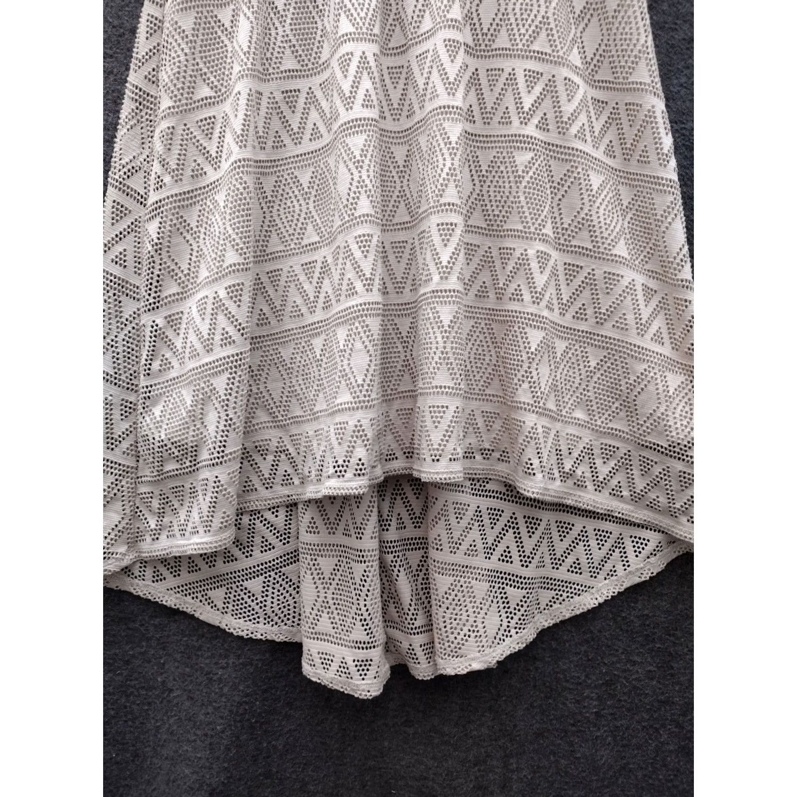 Vintage Luxology Dress Women S Beige Crochet Lined Cap-Sleeveless A-Line Dress Size S / US 4 / IT 40 - 6 Thumbnail