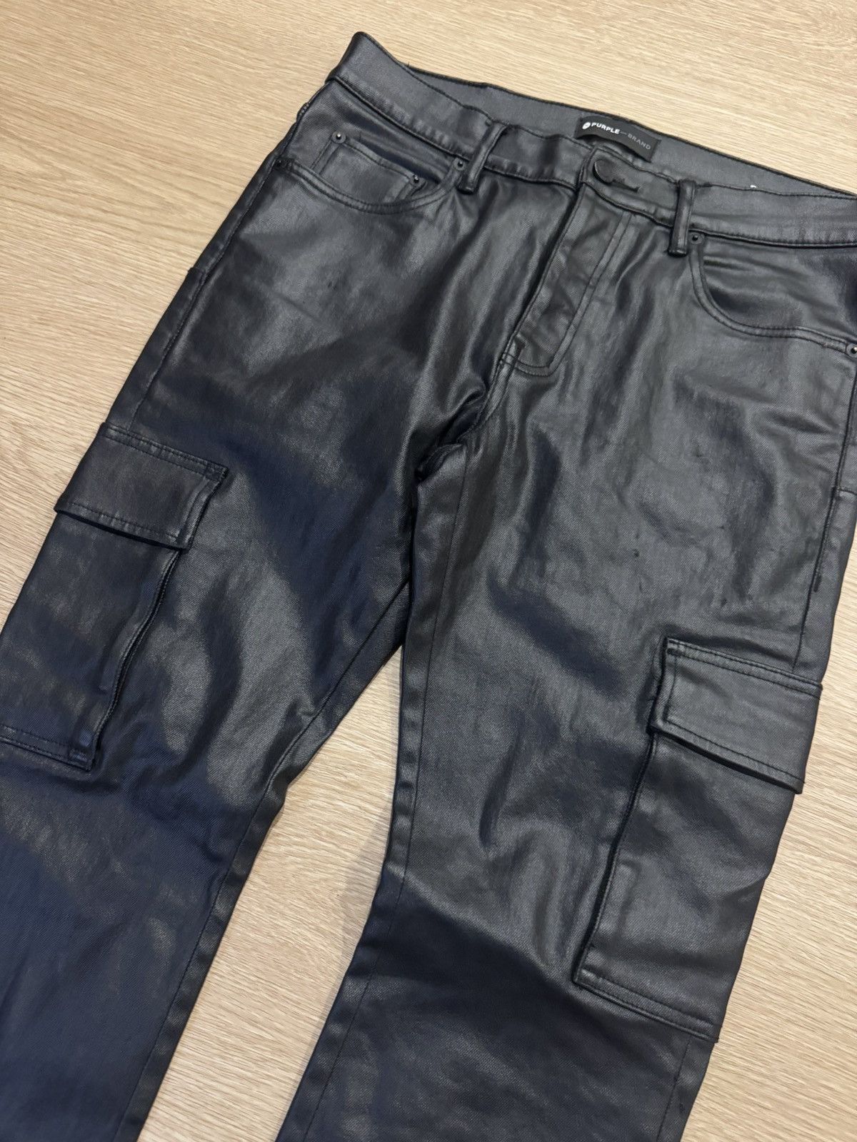 Purple Brand Purple Leather Denim p004 Size US 32 / EU 48 - 2 Thumbnail