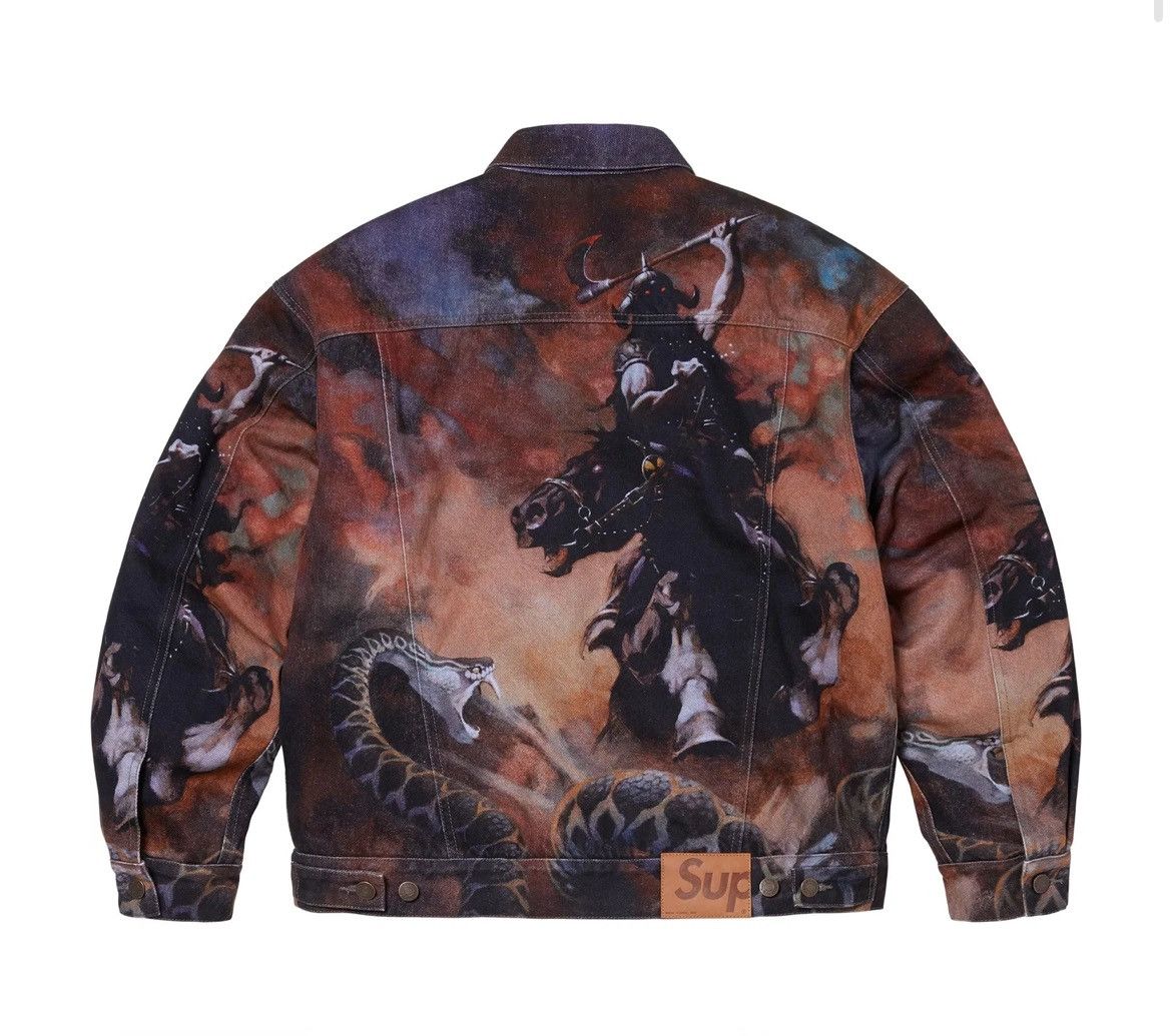 Supreme × Vintage Supreme Frank Frazetta Denim Trucker Jacket Size US M / EU 48-50 / 2 - 3 Thumbnail