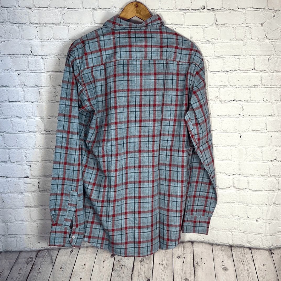 Vintage Charlie Chaplin Red Gray Plaid Button Down Shirt XL Men Long Sleeve Size US XL / EU 56 / 4 - 4 Thumbnail