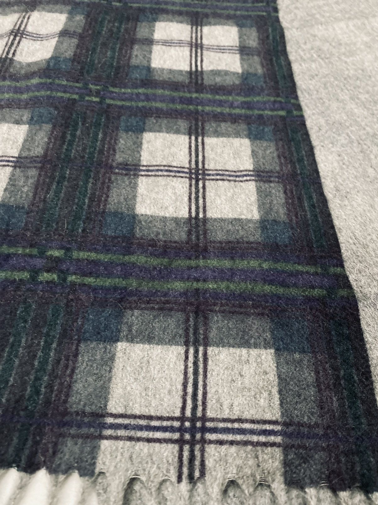 Loro Piana Loro Piana Grey Check Cashmere Duo Scarf Unisex NW Size ONE SIZE - 3 Thumbnail