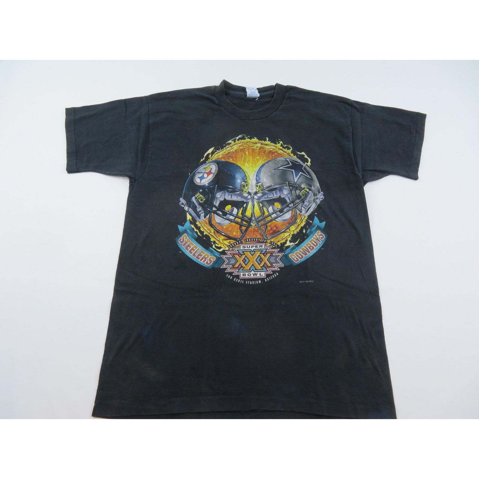 Salem Sportswear 90s Super Bowl XXX T-shirt, Dallas Cowboys vs Steelers XL Size US XL / EU 56 / 4 - 1 Thumbnail