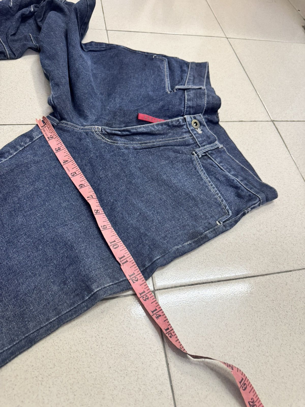291295=Homme 291295 HOMME SPELLOUT THREE QUARTER DENIM PANTS Size US 32 / EU 48 - 12 Thumbnail