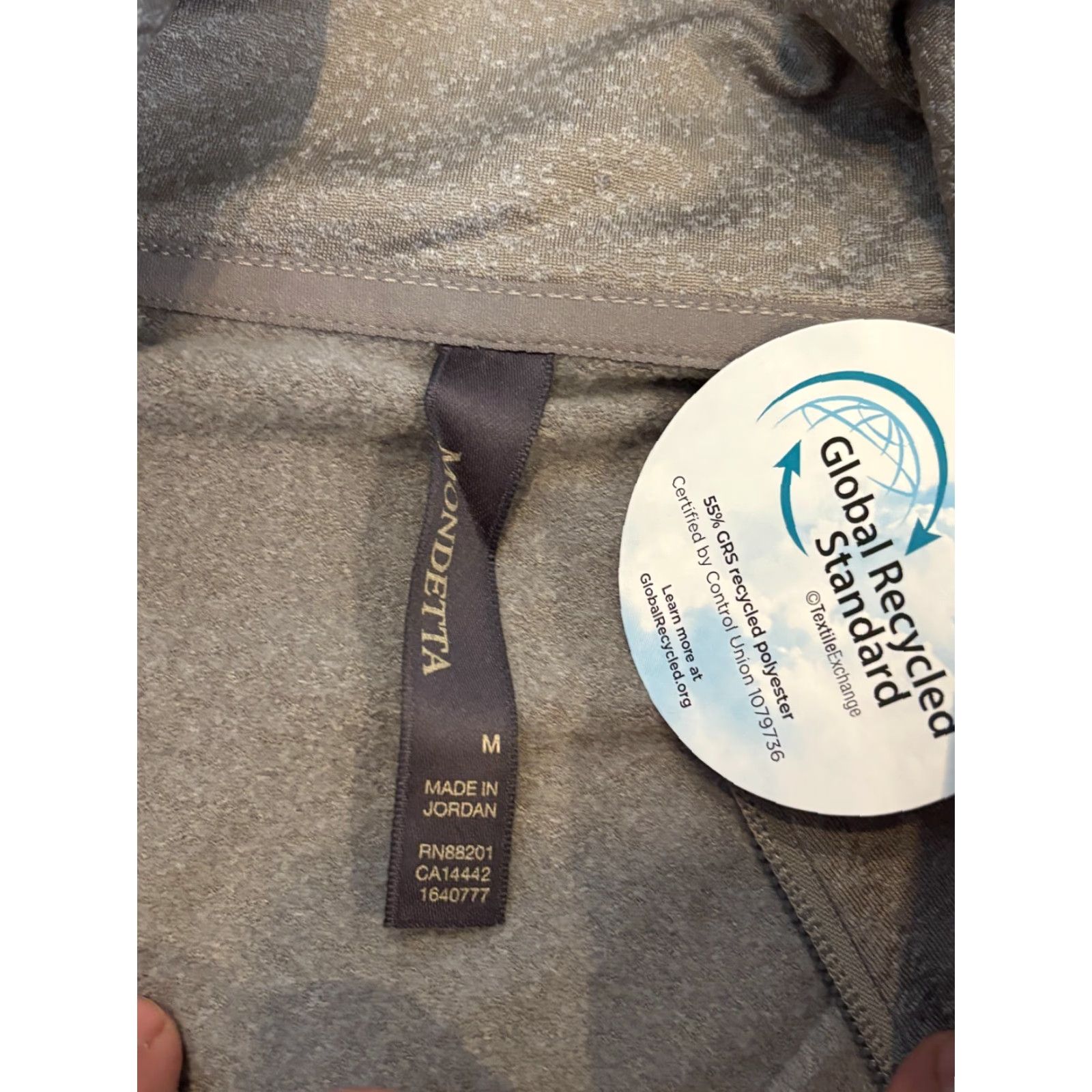 Vintage MONDETTA Active Popover 1/2 Zip Pullover Womens Medium Gray Long Sleeve NWT Size M / US 6-8 / IT 42-44 - 3 Thumbnail