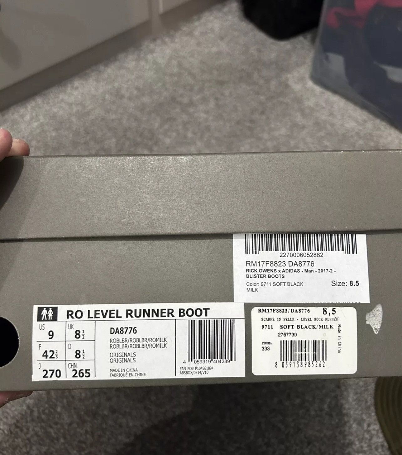 Adidas × Rick Owens Super Cool RICK OWENS X Adidas Level sock runner boot UK8.5 Size US 8.5 / EU 41-42 - 8 Thumbnail