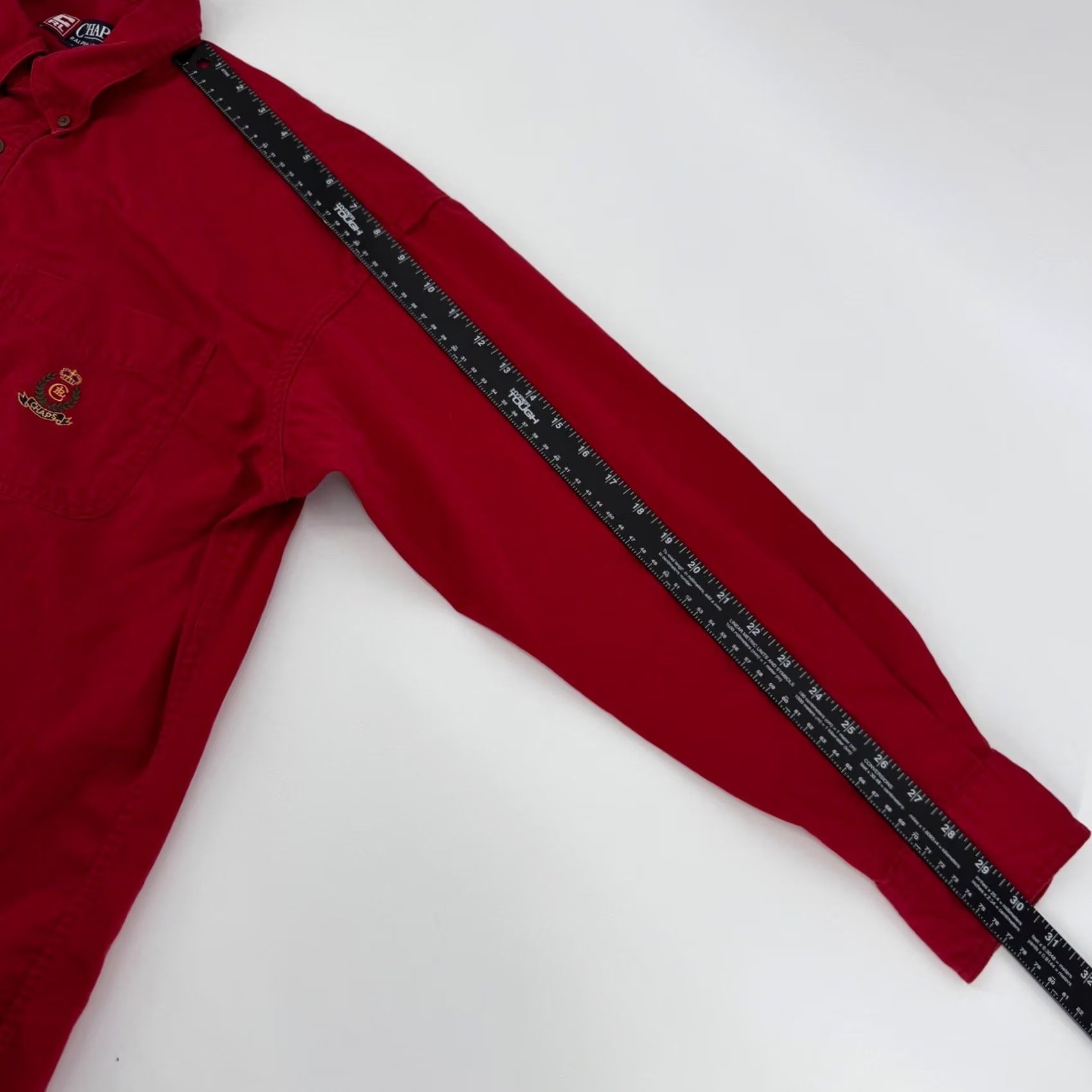 Ralph Lauren Chaps Ralph Lauren Mens Red Long Sleeve Button Down Shirt Embroidered Logo Large Size US L / EU 52-54 / 3 - 8 Thumbnail