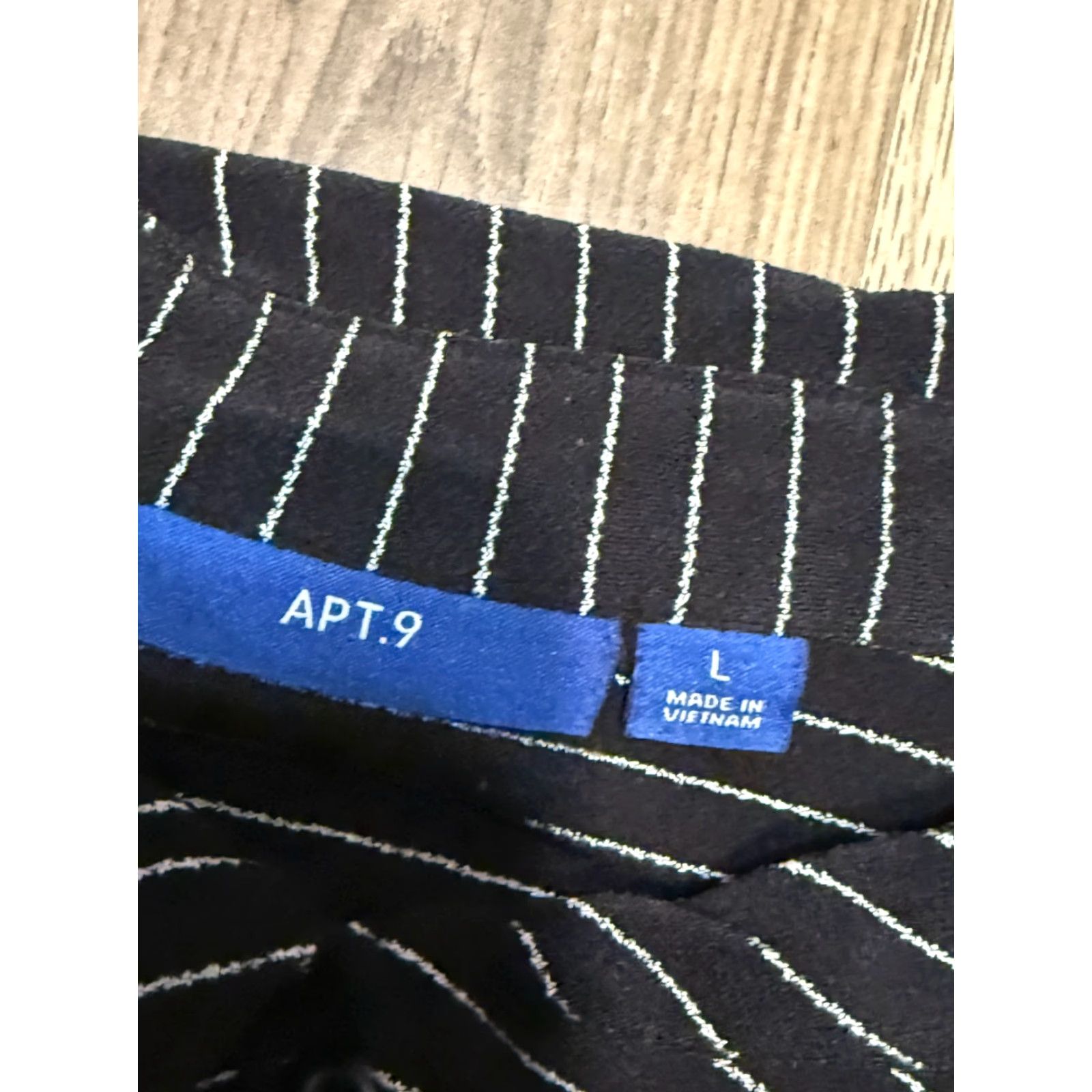Apt. 9 APT. 9 Shirt Women L Black White Striped Long Sleeve Button Up Pocket - Casual, Sweatshirt? Size L / US 10 / IT 46 - 5 Thumbnail