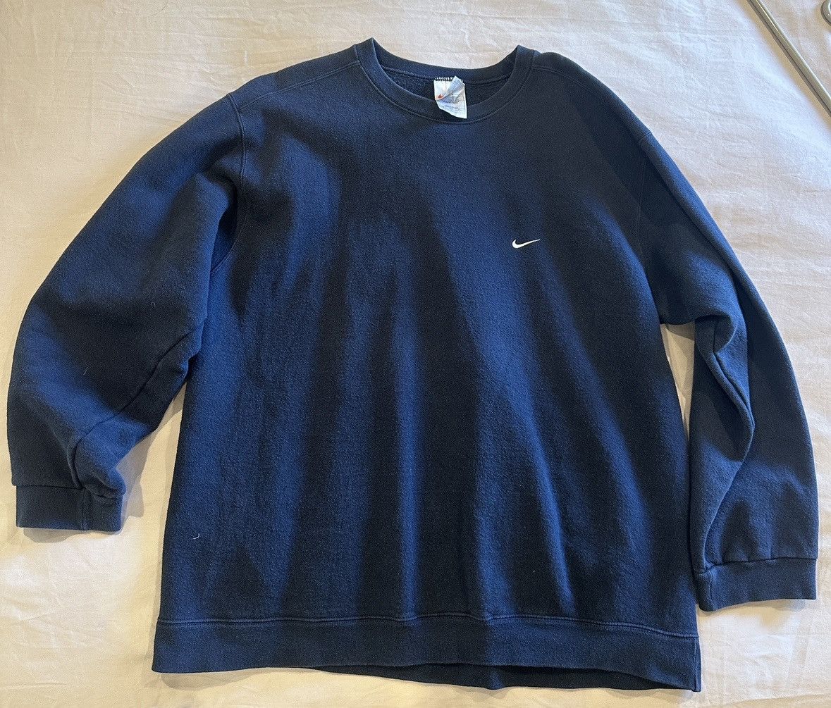 Nike Blue Nike Swoosh Crewneck Sweatshirt Size US L / EU 52-54 / 3 - 1 Thumbnail