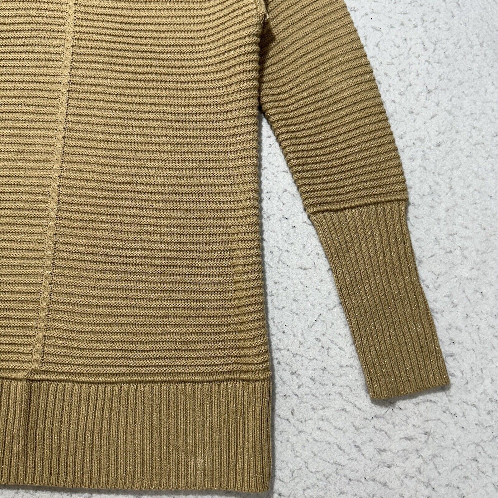 Nine West Nine West Small Glitter Sweater Beige Pullover Long Sleeve Size S / US 4 / IT 40 - 6 Thumbnail