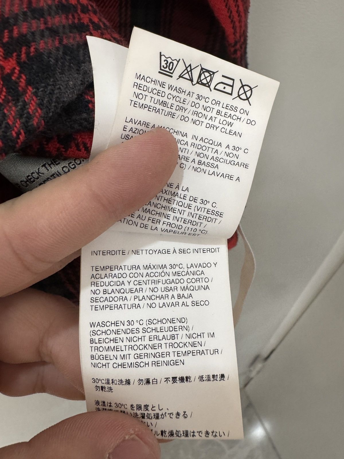 Off-White Off White Red Flannel Button Up Size US XS / EU 42 / 0 - 7 Thumbnail