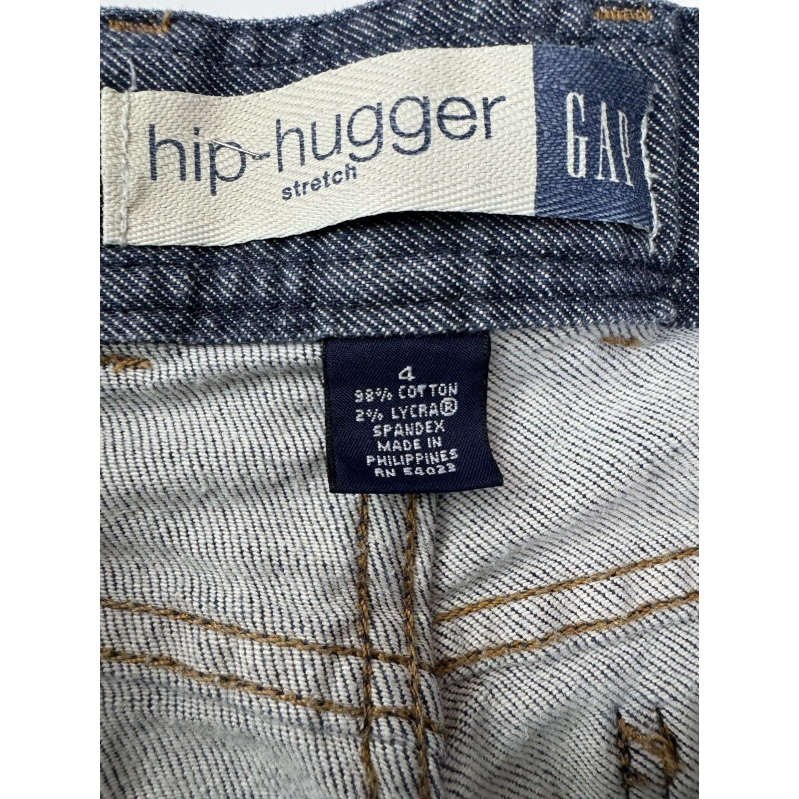 Gap GAP Hip Hugger Jeans Size 4 Y2K Low Rise Stretch Straight Size 27" / US 4 / IT 40 - 8 Thumbnail