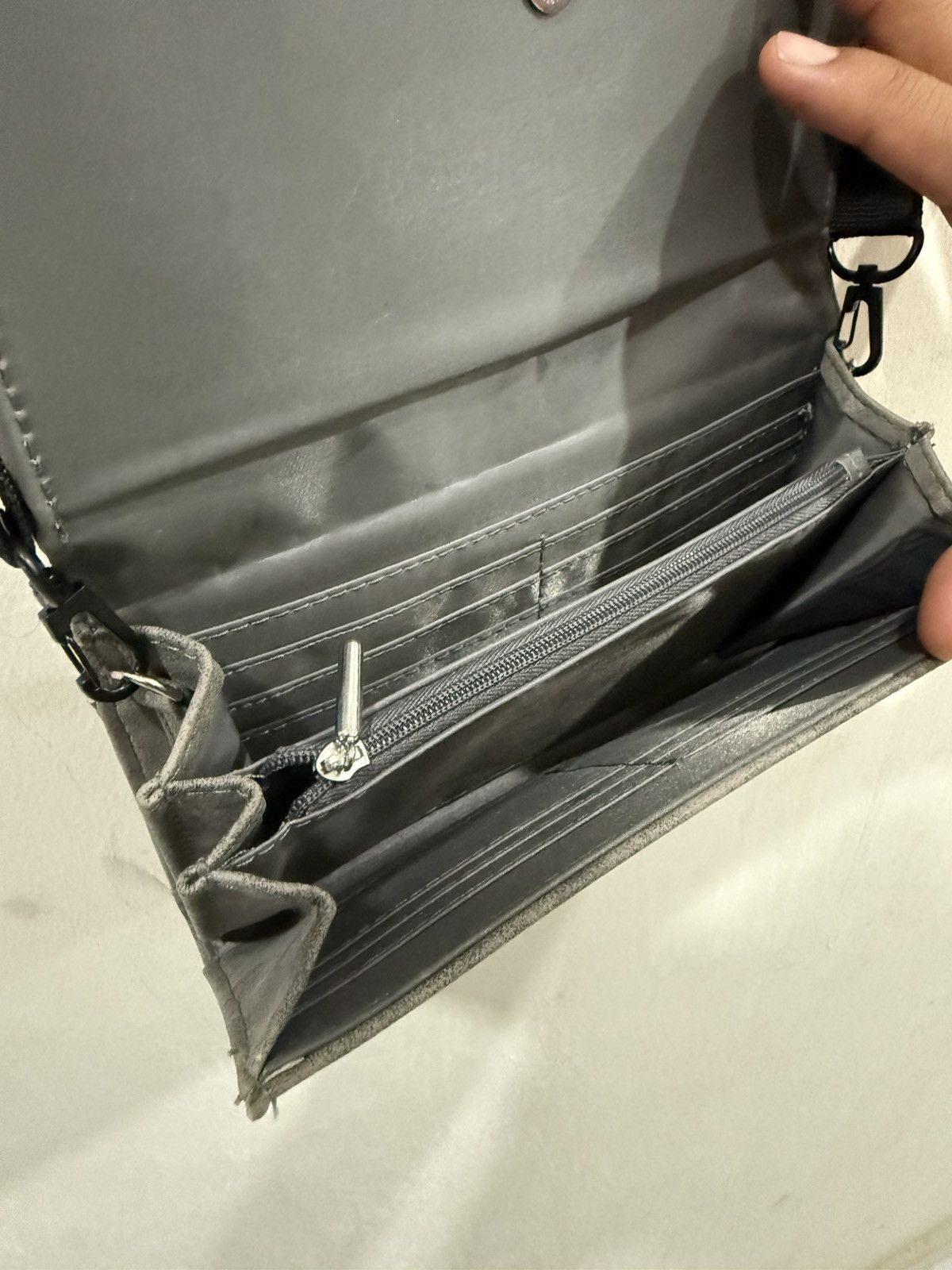 Y's VTG Y’s Yohji Grey Suede Wallet+Sling Bag Size ONE SIZE - 7 Thumbnail