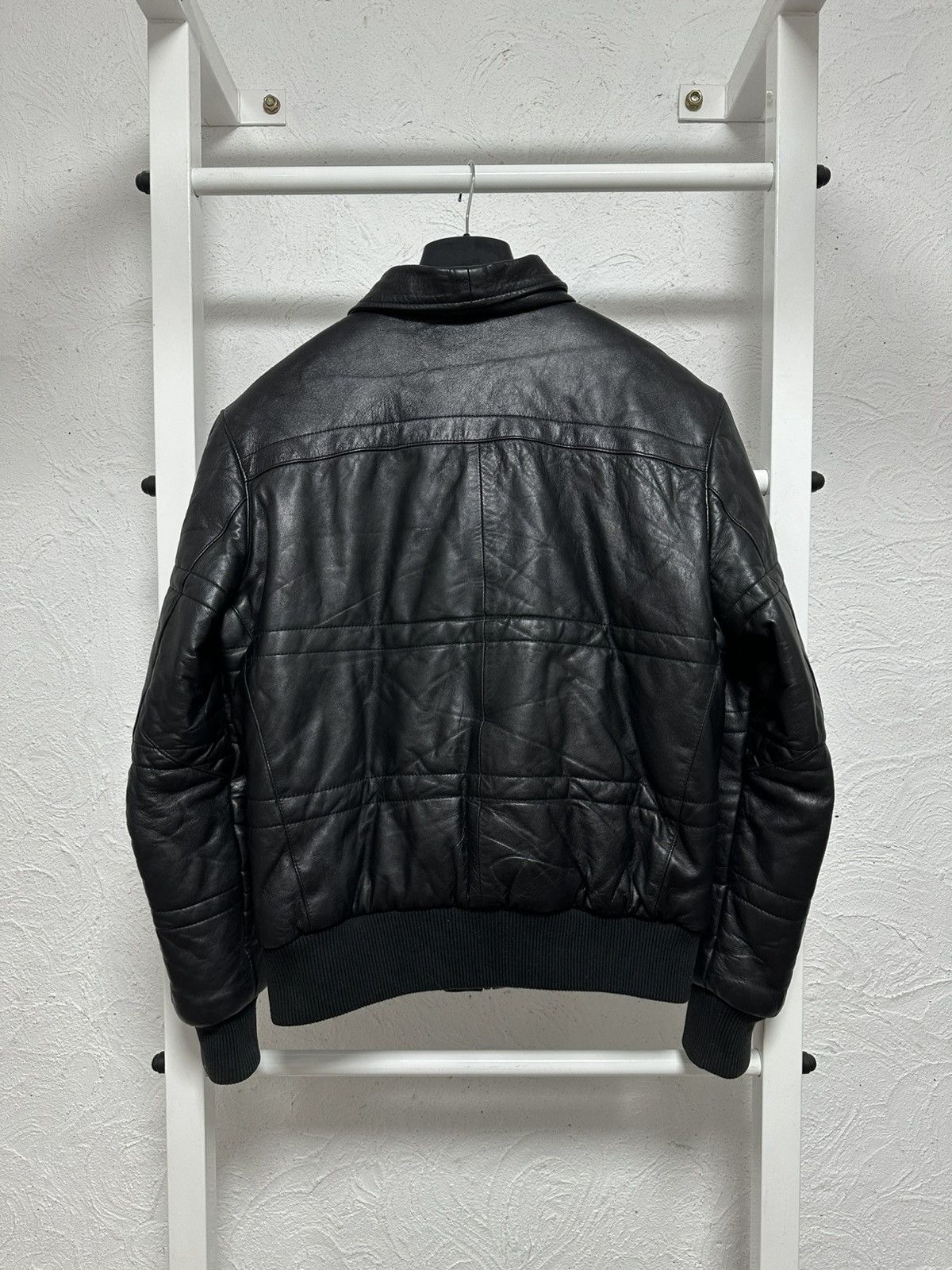 Vintage Fly Black Genuine Leather Bomber Jacket Size S Size US S / EU 44-46 / 1 - 5 Thumbnail