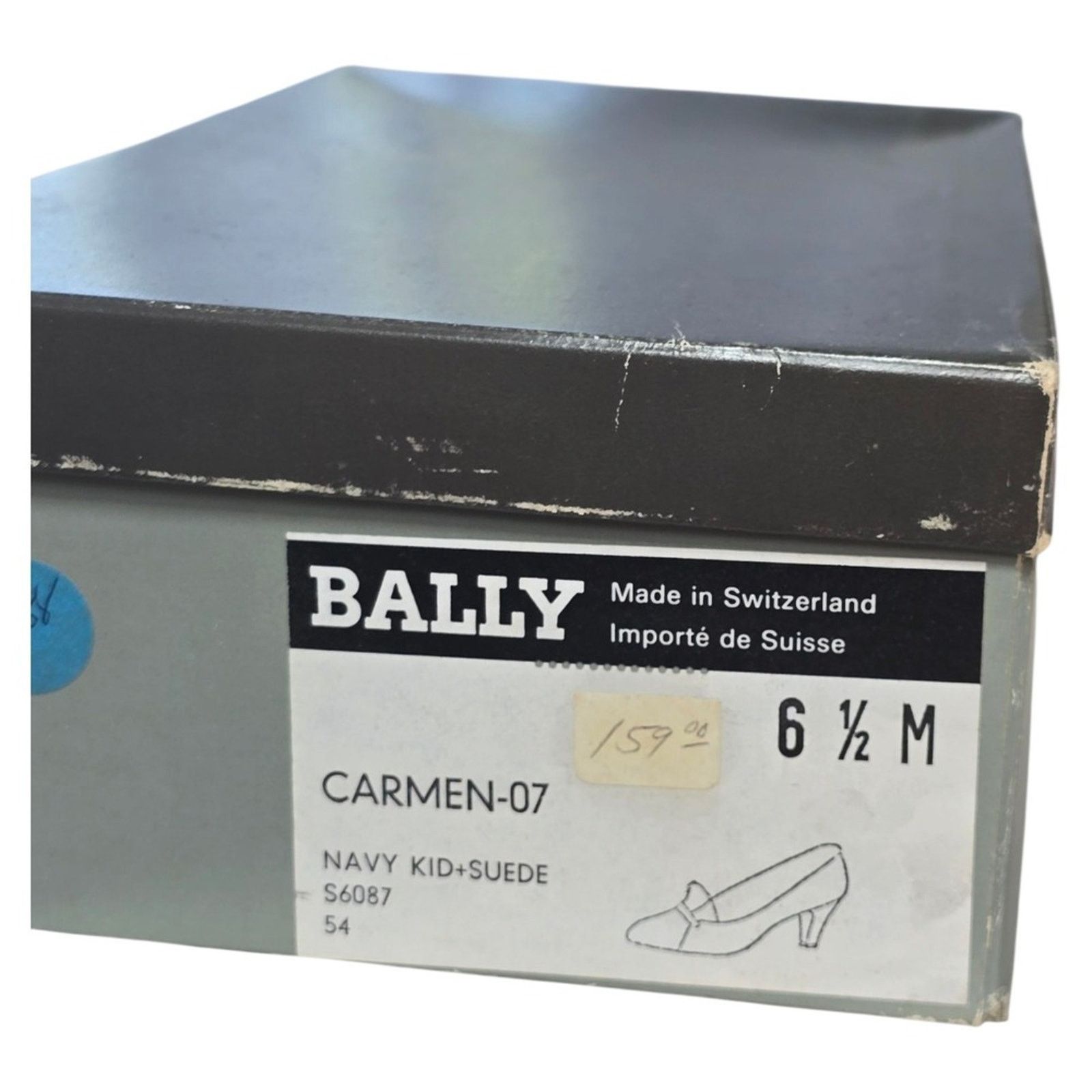 Bally Deadstock Bally Switzerland Navy Leather Pumps Classic 6.5 Size US 6.5 / IT 36.5 - 6 Thumbnail
