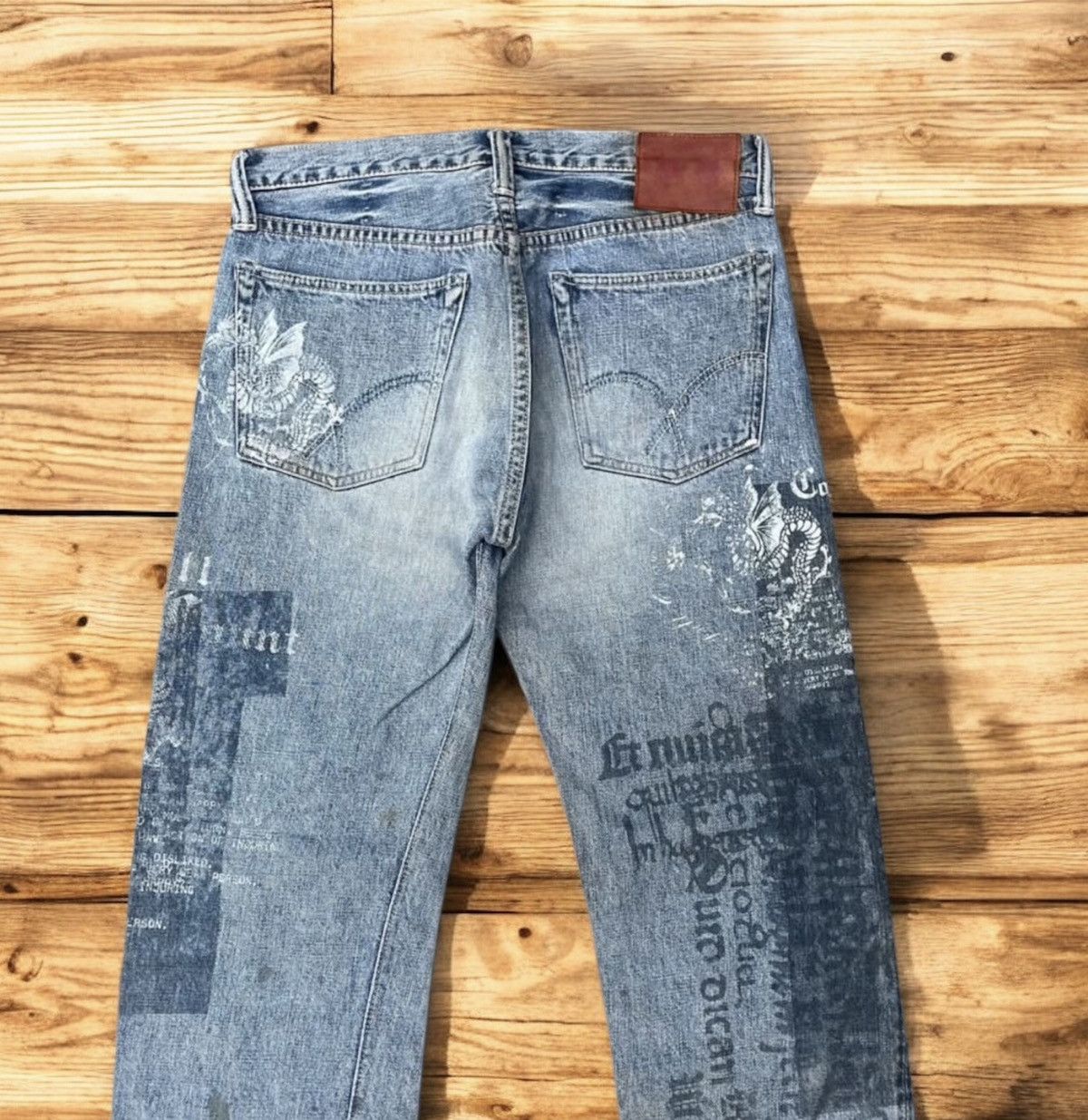 Full Count & Co. Vintage Full Count & Co Selvedge Full Print Denim Size US 31 - 2 Thumbnail