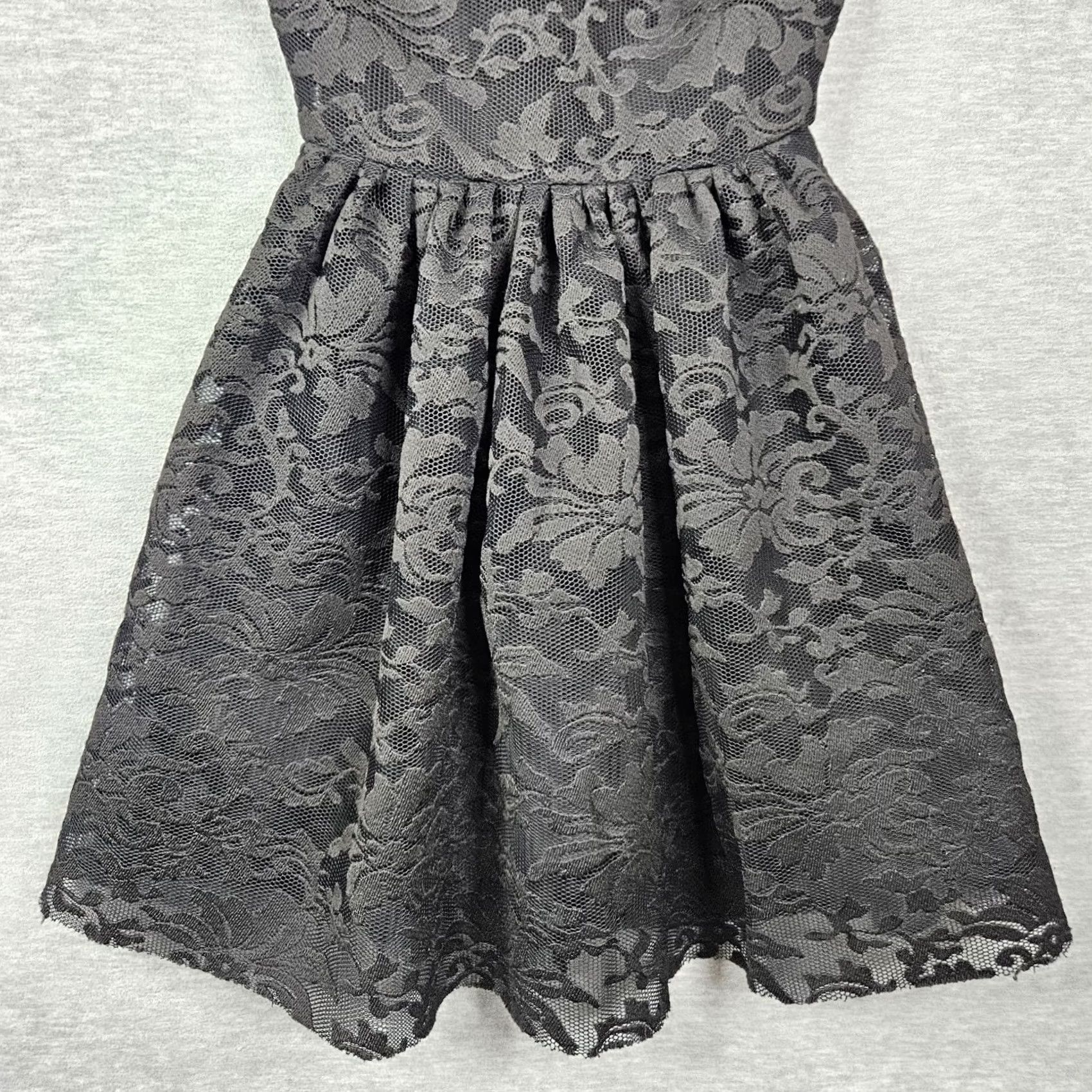 Maje Maje Dress Women Black Floral Lace V-Neck Short Sleeve A-Line Size 1 Mini Size XS / US 0-2 / IT 36-38 - 3 Thumbnail