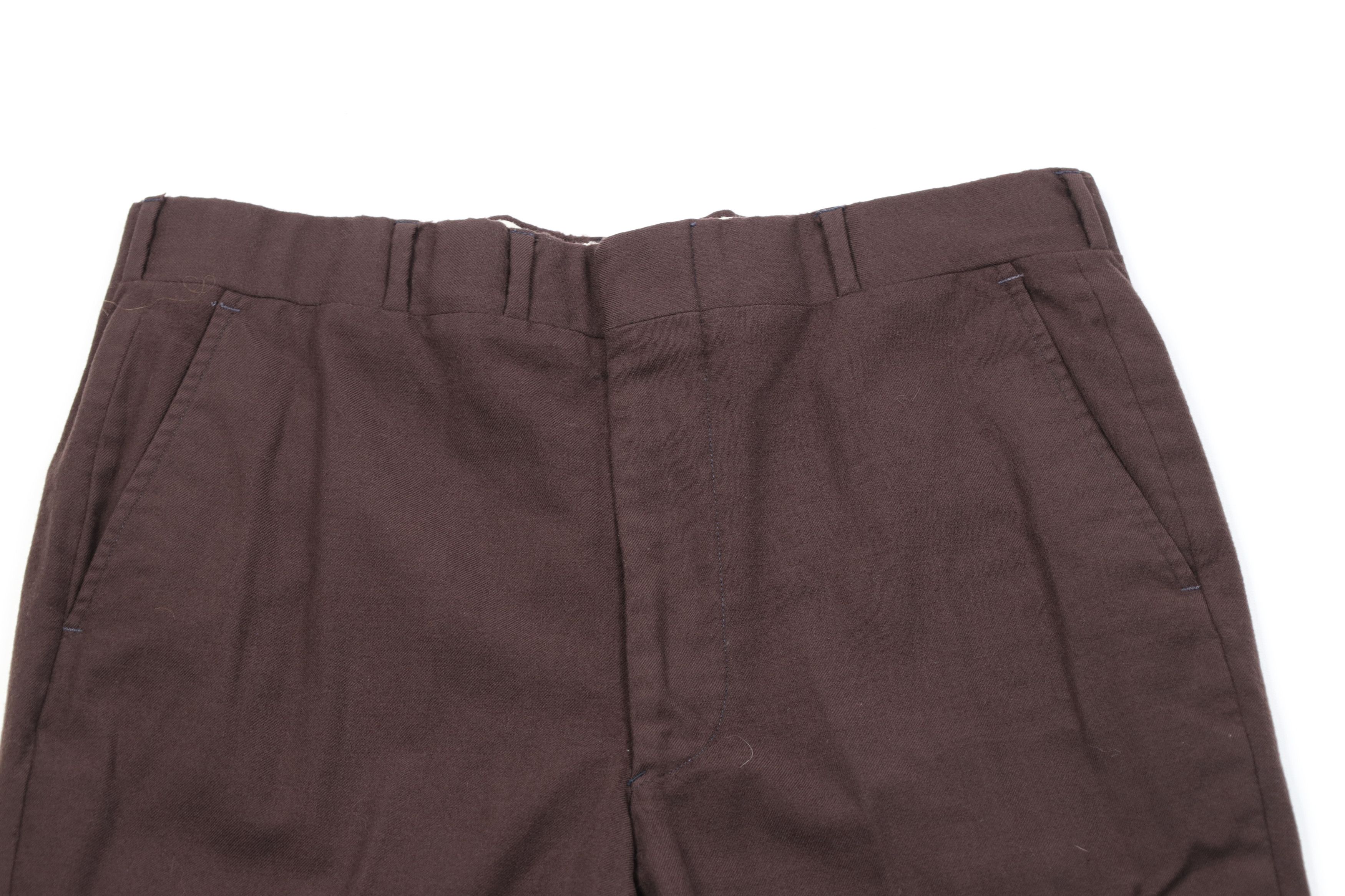 Vintage Vintage 70s Streetwear Wool Wide Leg Chino Pants Brown USA Size US 34 / EU 50 - 2 Thumbnail