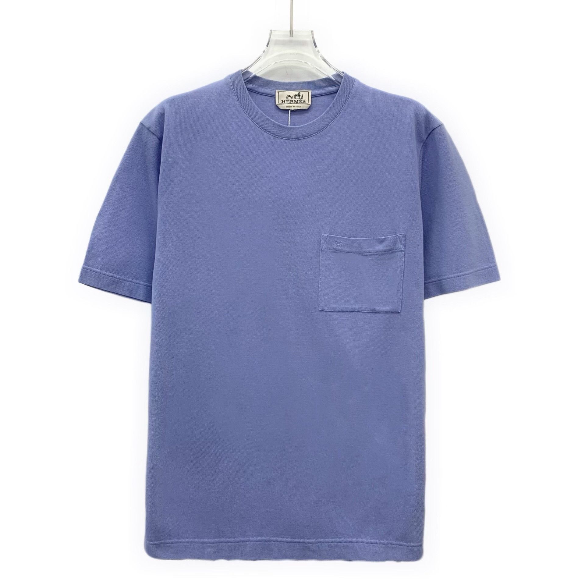 Hermes Hermes Cotton Embroidered Blue T-Shirt M Women Size M / US 6-8 / IT 42-44 - 1 Thumbnail