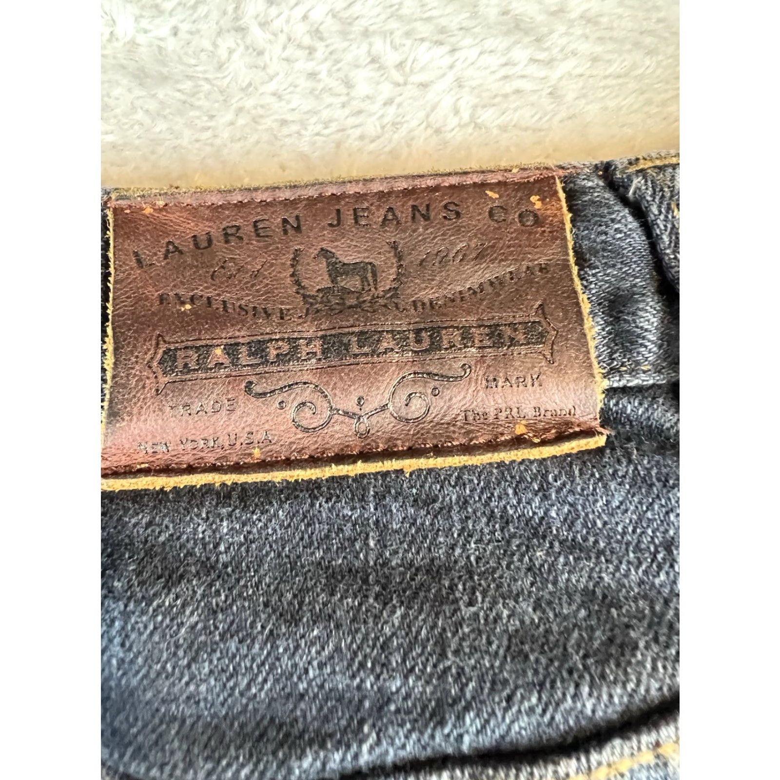 Ralph Lauren VINTAGE Lauren Ralph Lauren Jeans Co. Flare Jeans Women's 14W 36x30.25 Blue Denim Logo 90s City Womens Jeans Size 36" / US 14 / IT 50 - 5 Thumbnail